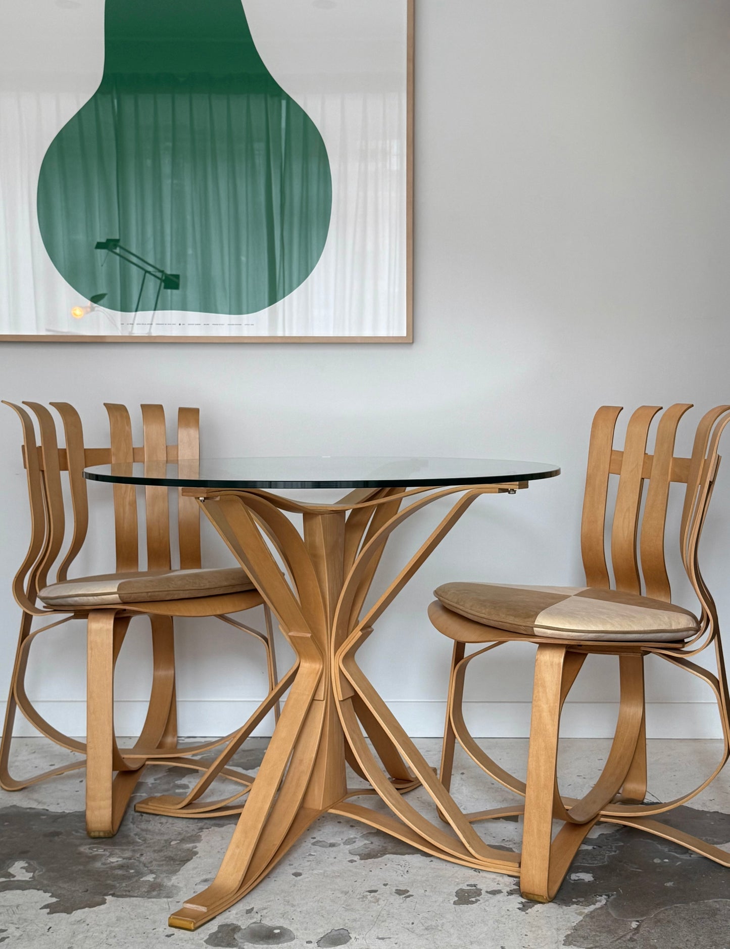 Dining set by Frank Gehry for Knoll