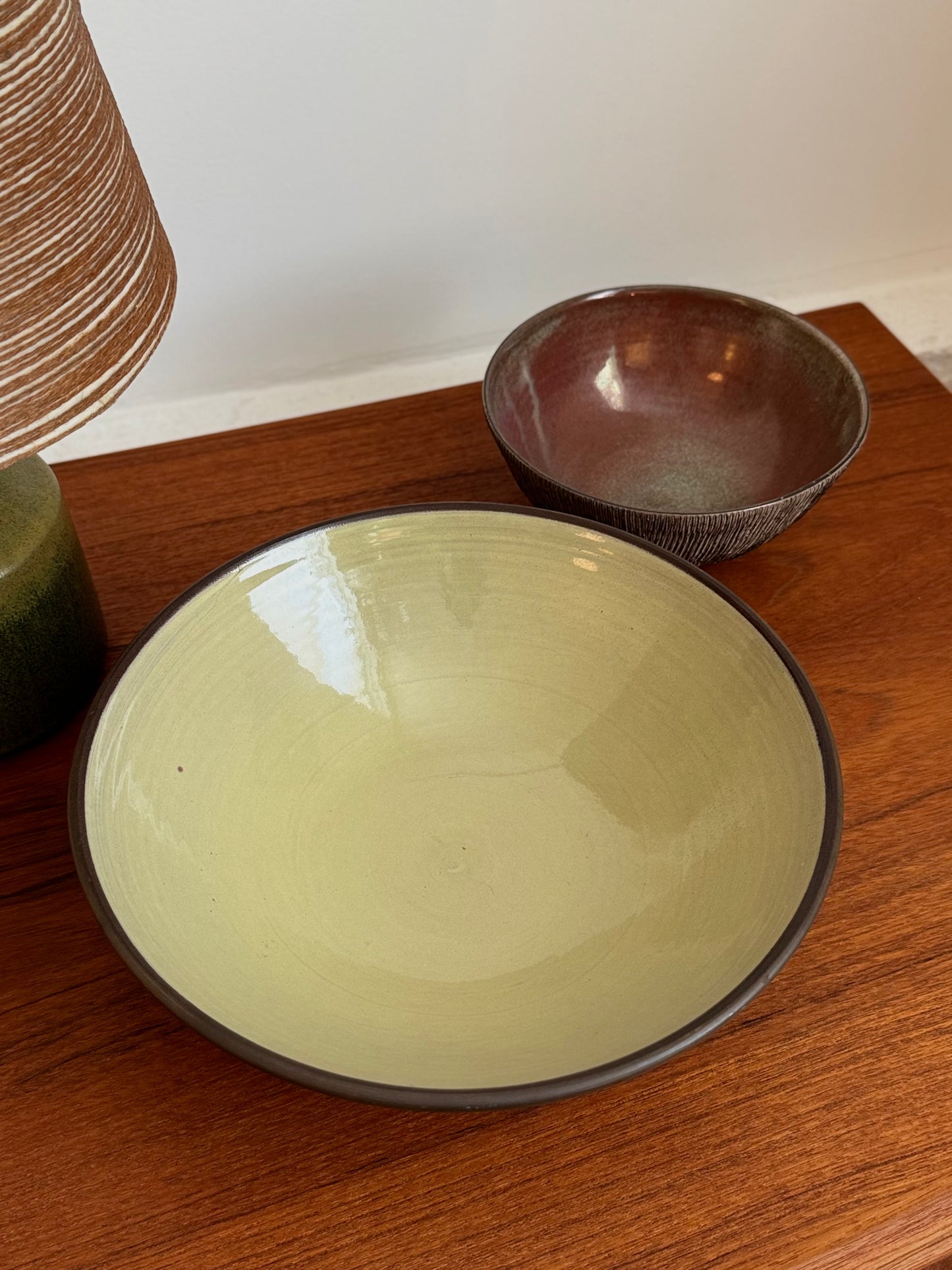Large footed ceramic bowl by Fuergaard-Jensen