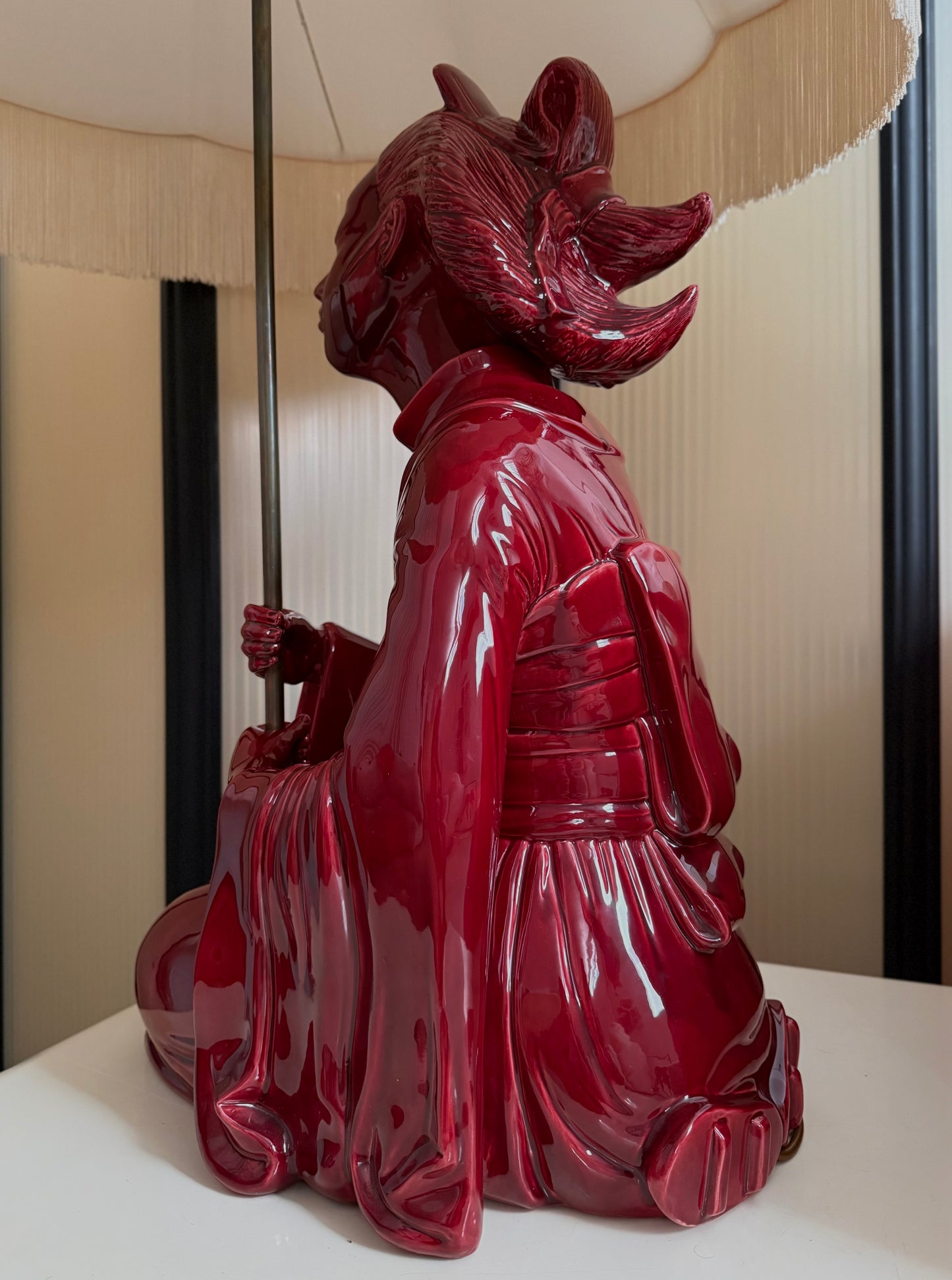 Ceramic Geisha table lamp