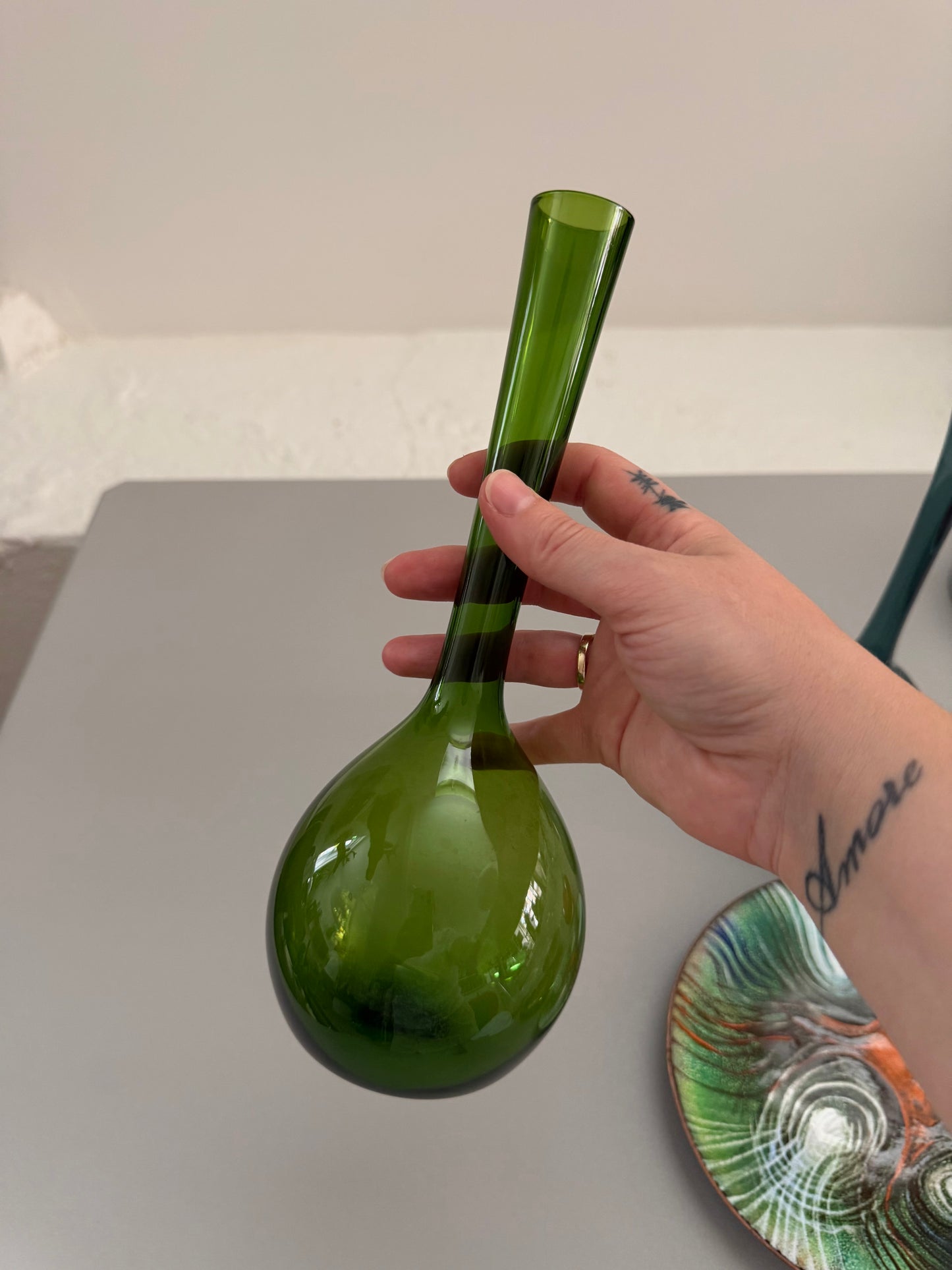 Long neck vase by Arthur Percy for Gullaskruf