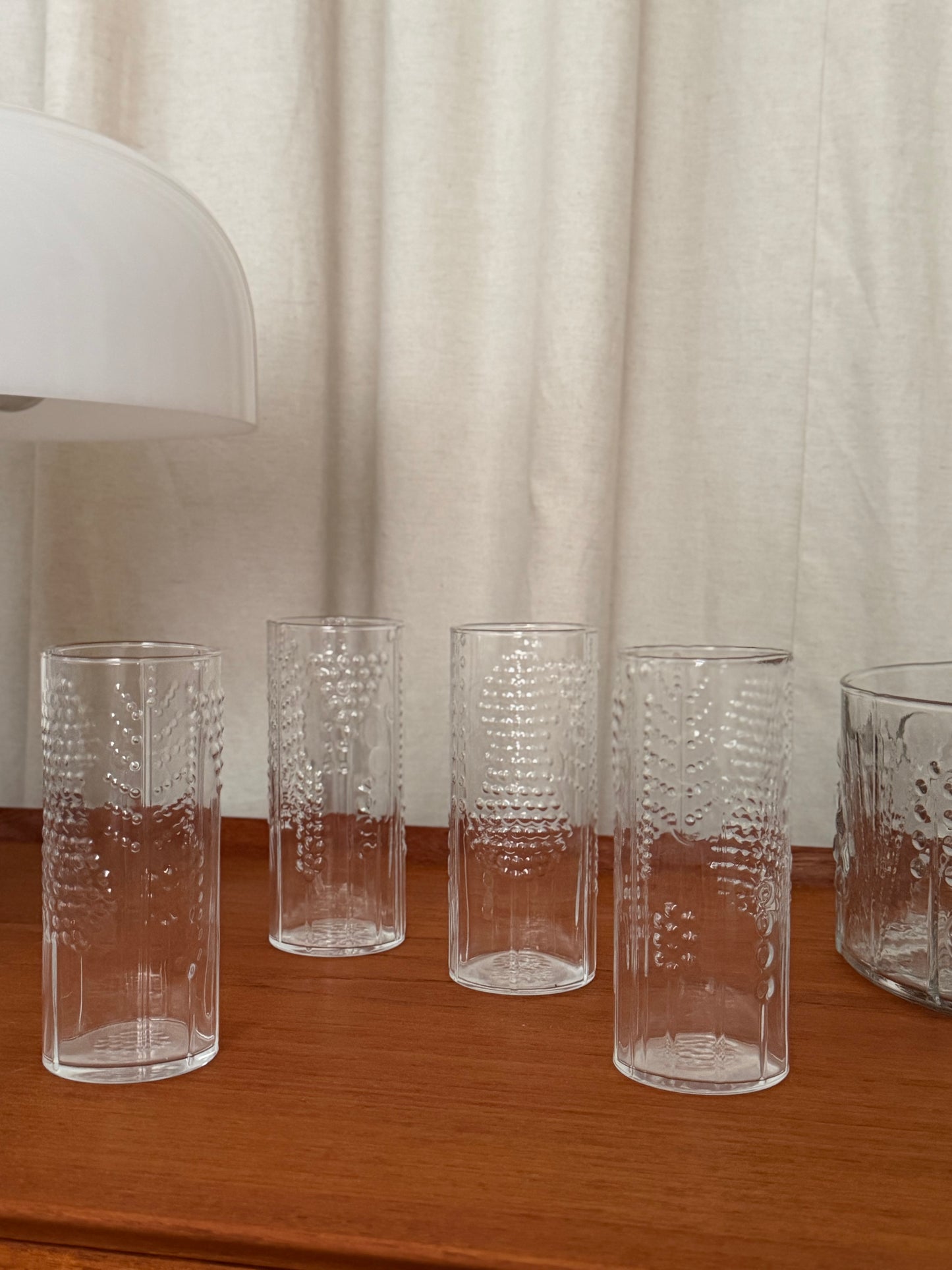 Set of 4 glasses by Oiva Toikka for Nuutajärvi