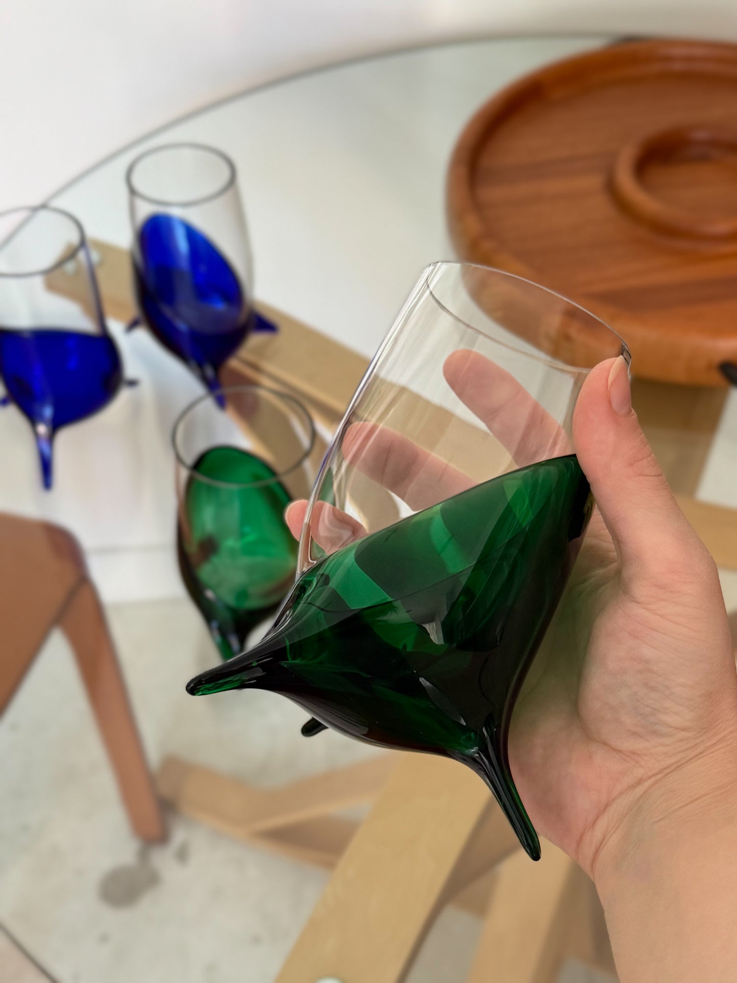 Set of 4 footed glasses