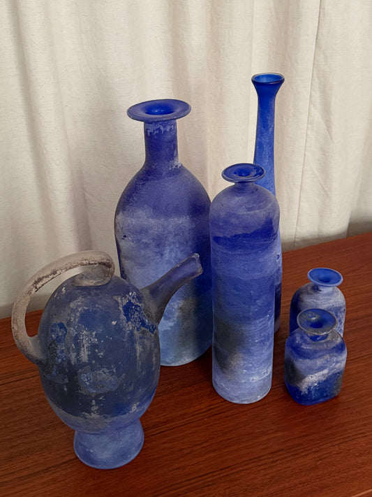 Set of 6 Scavo vases by Cenedese