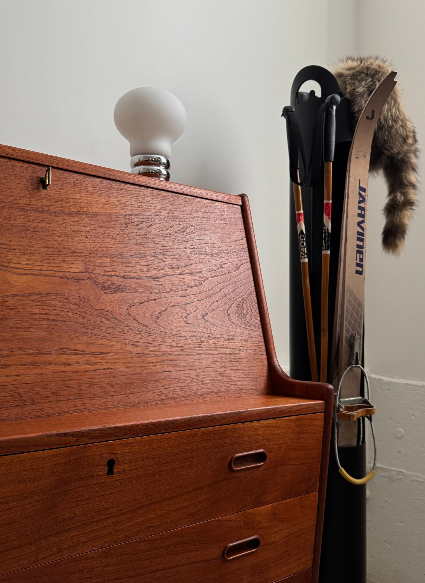 Teak secretary desk by Arne Wahl Iversen for Vinde Møbelfabrik