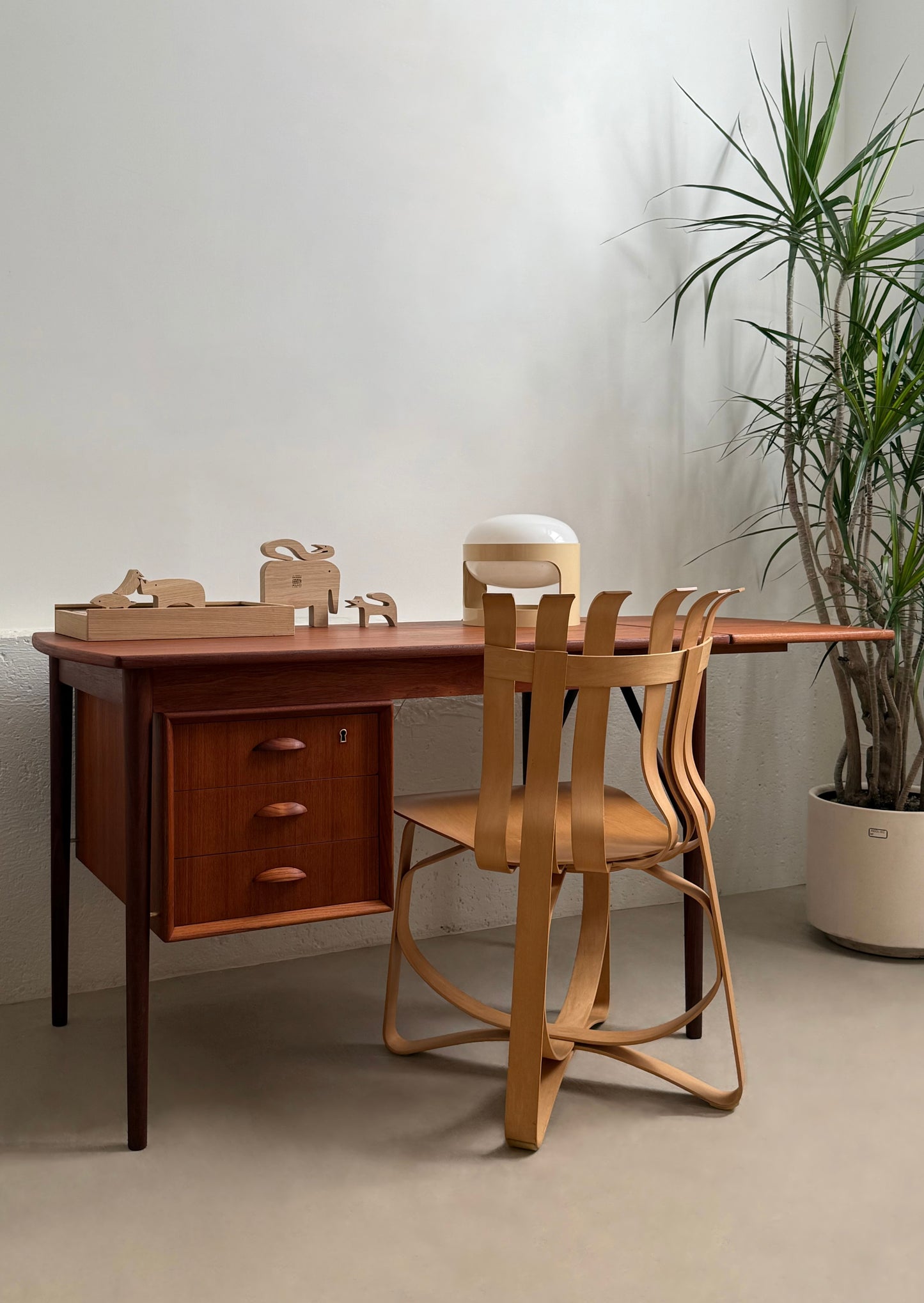 Teak desk by Erik Buch for Oddense Maskinsnedkeri A-S
