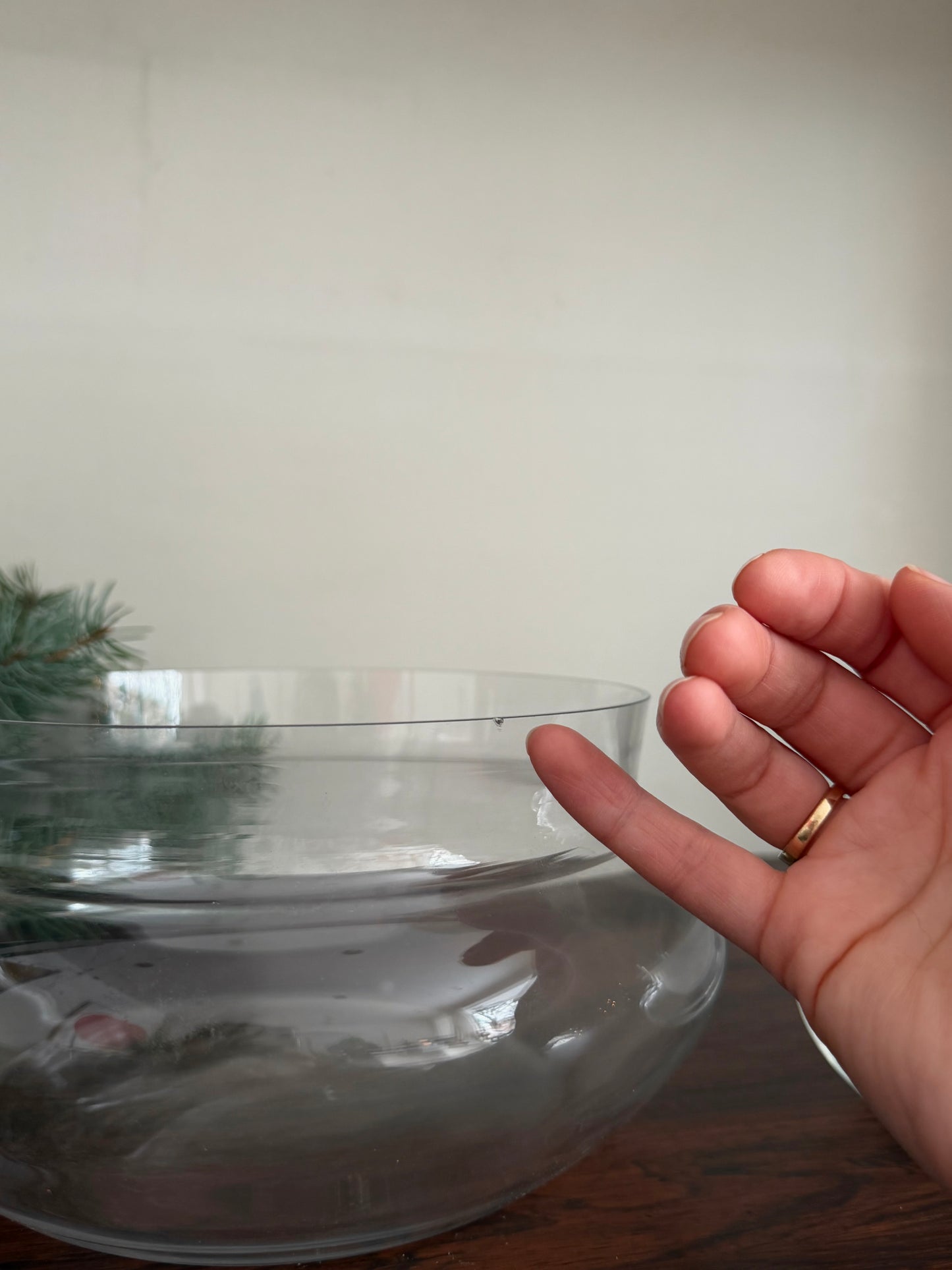 Large glass chiller dish by Boda