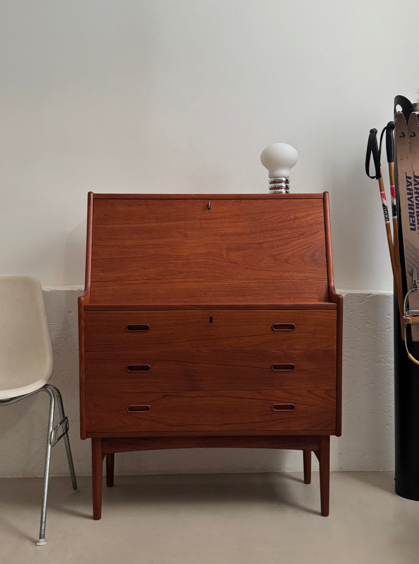 Teak secretary desk by Arne Wahl Iversen for Vinde Møbelfabrik