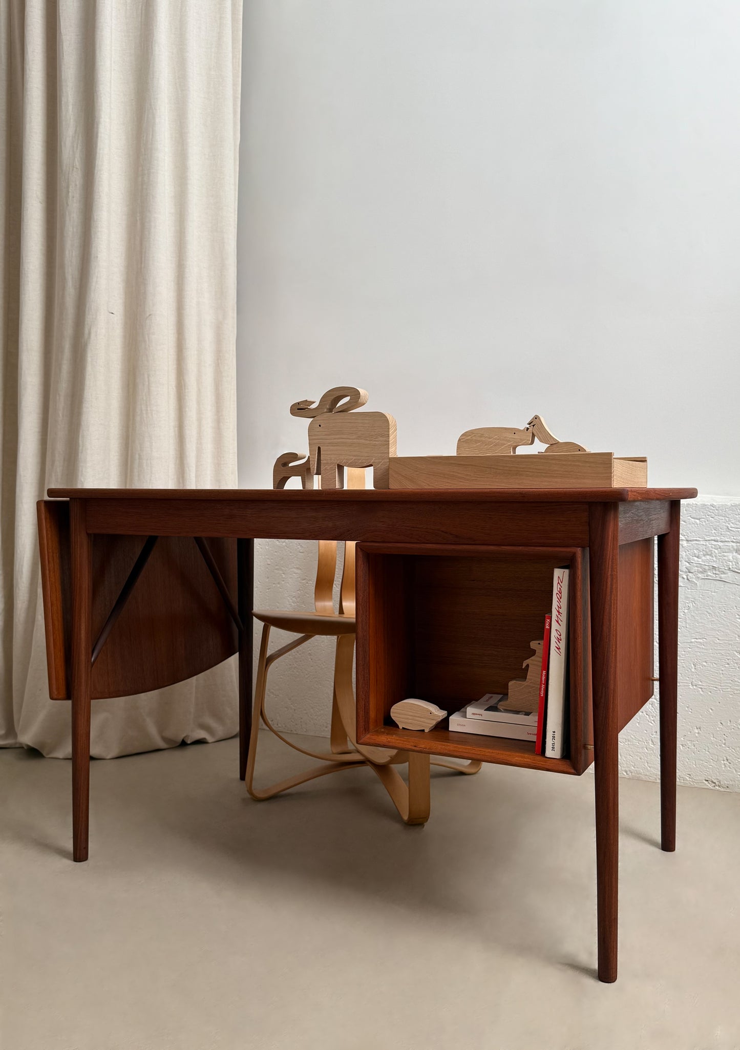 Teak desk by Erik Buch for Oddense Maskinsnedkeri A-S