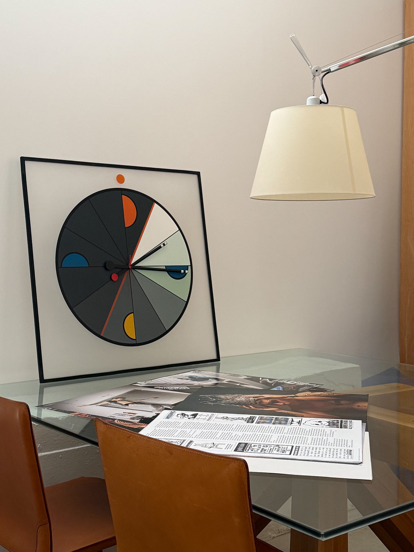 Extra-large wall clock by Kurt B. Delbanco for Morphos