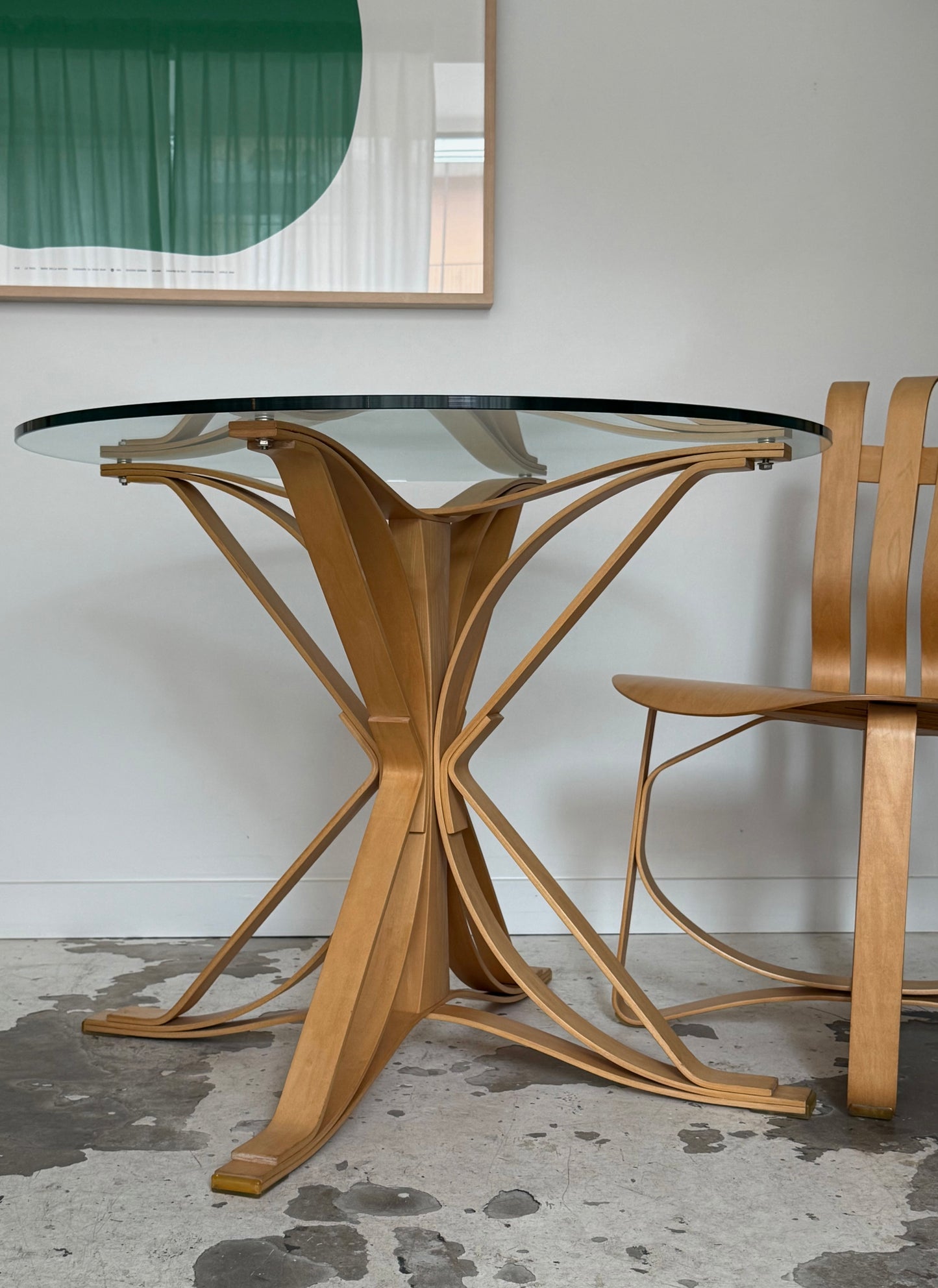 Dining set by Frank Gehry for Knoll