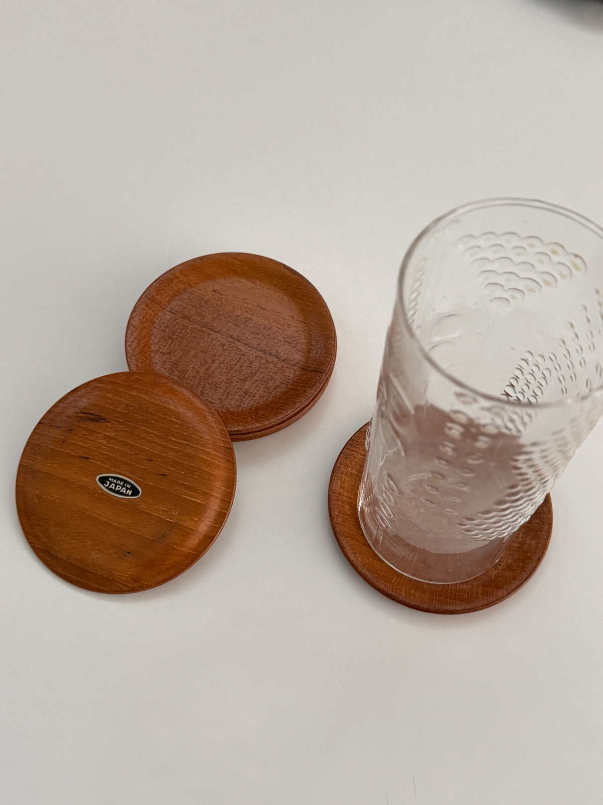 Teak coasters