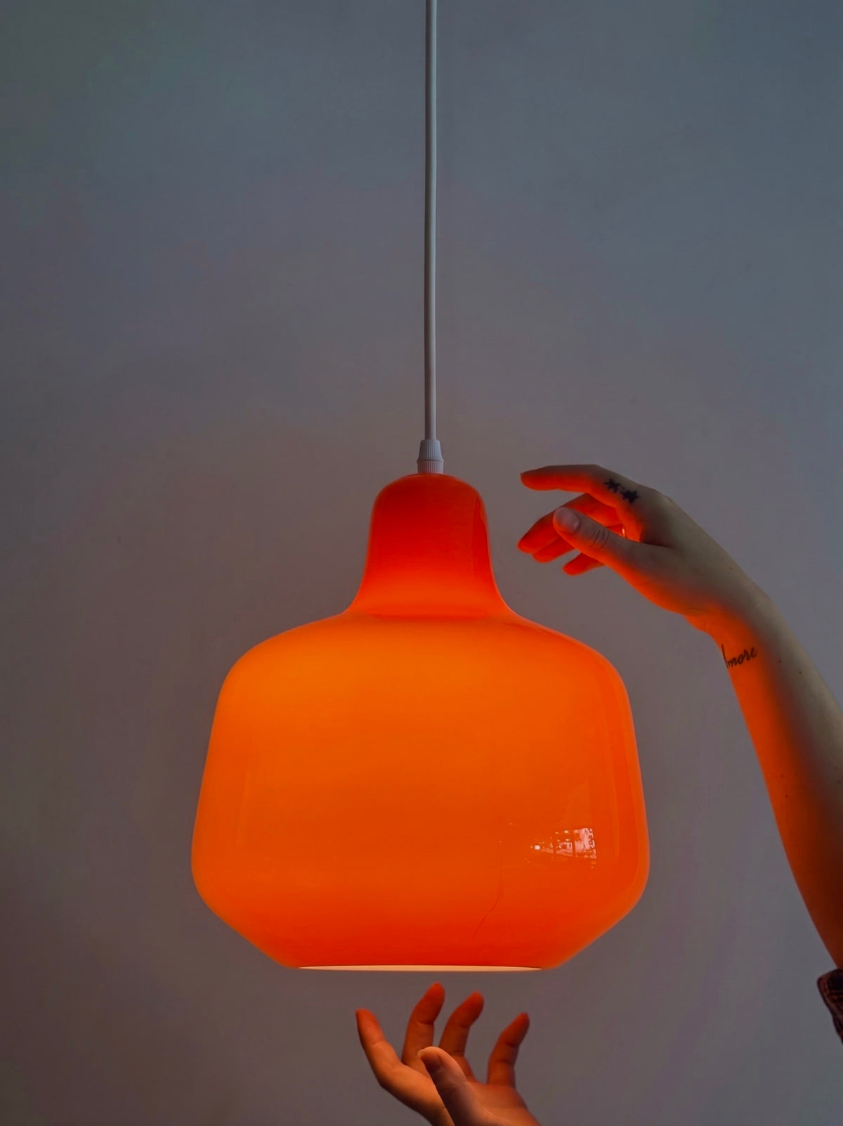 Swedish cased glass suspension lamps