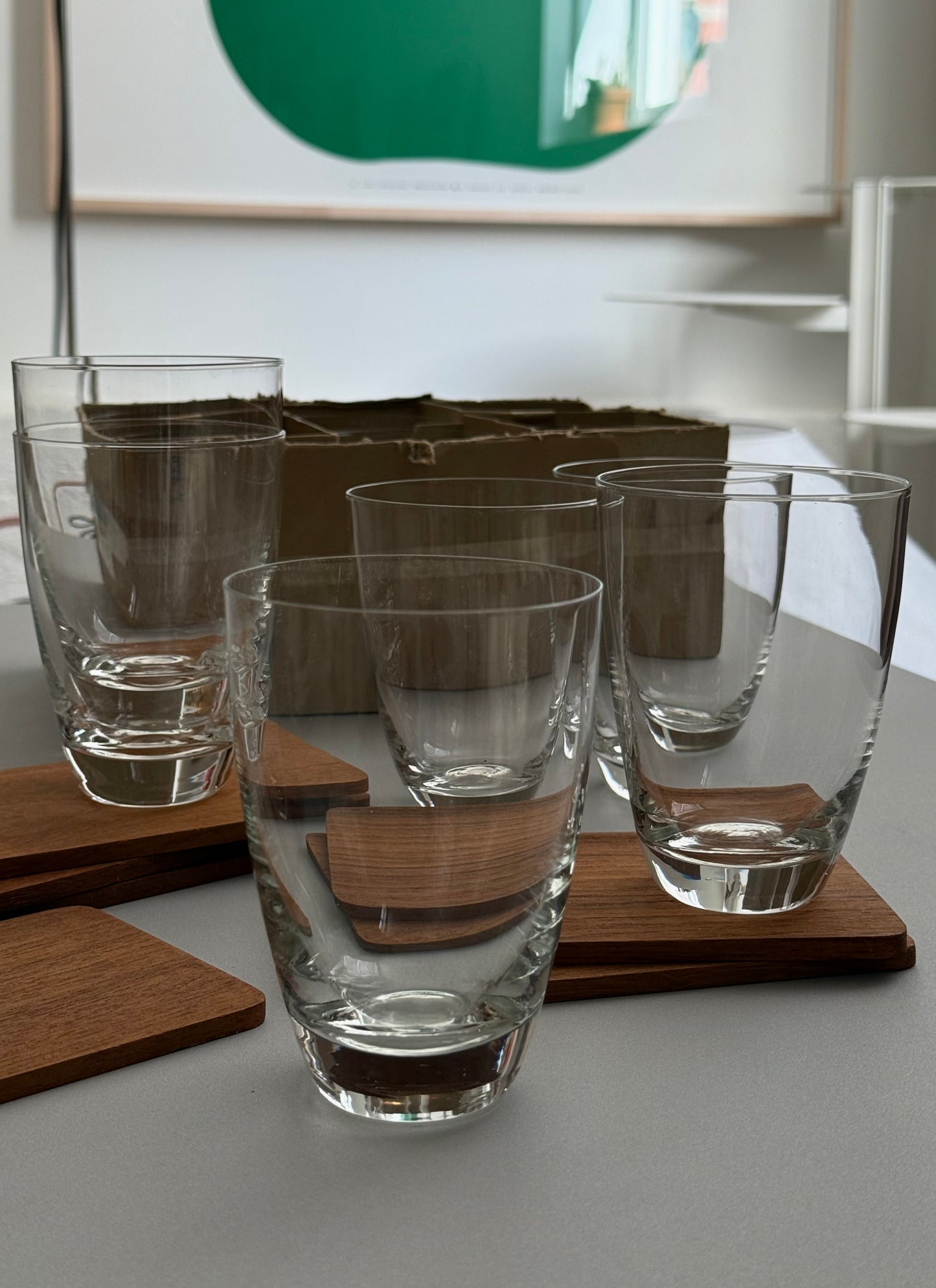 Sets of 6 tumbler glasses by Holmegaard