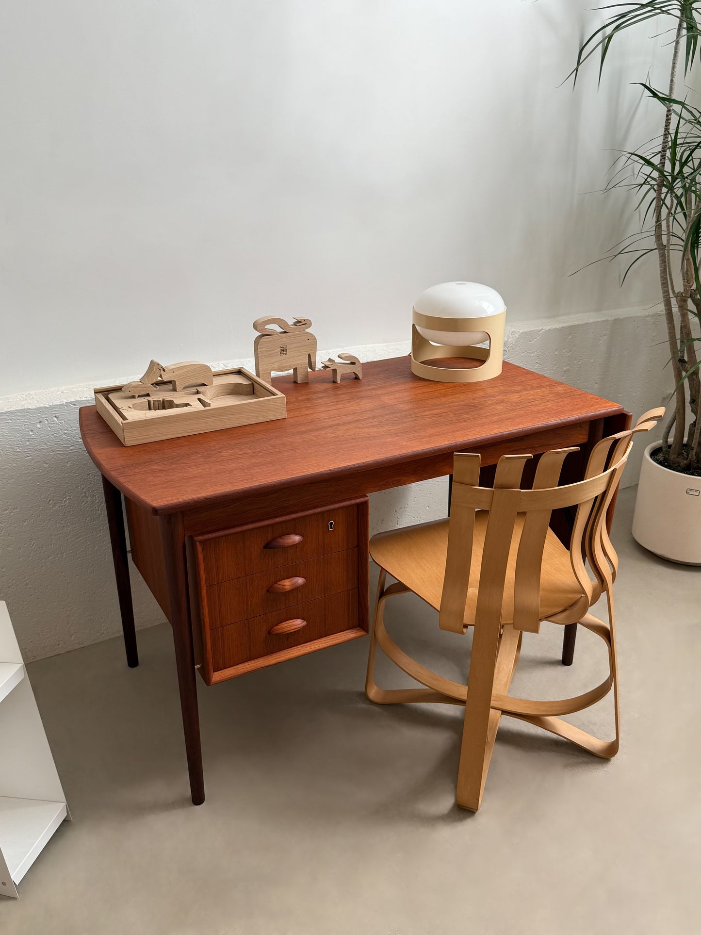Teak desk by Erik Buch for Oddense Maskinsnedkeri A-S