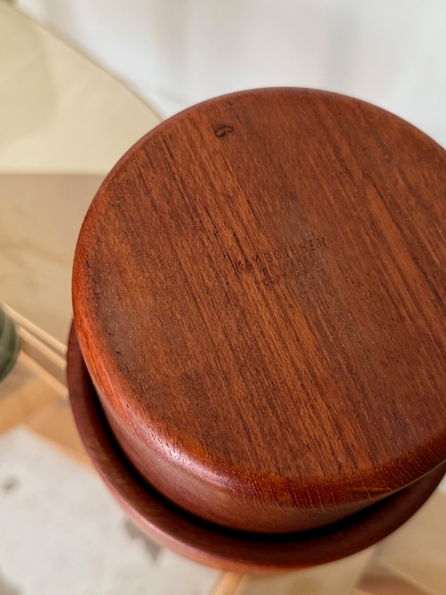 Rare solid teak box by Kay Bojesen