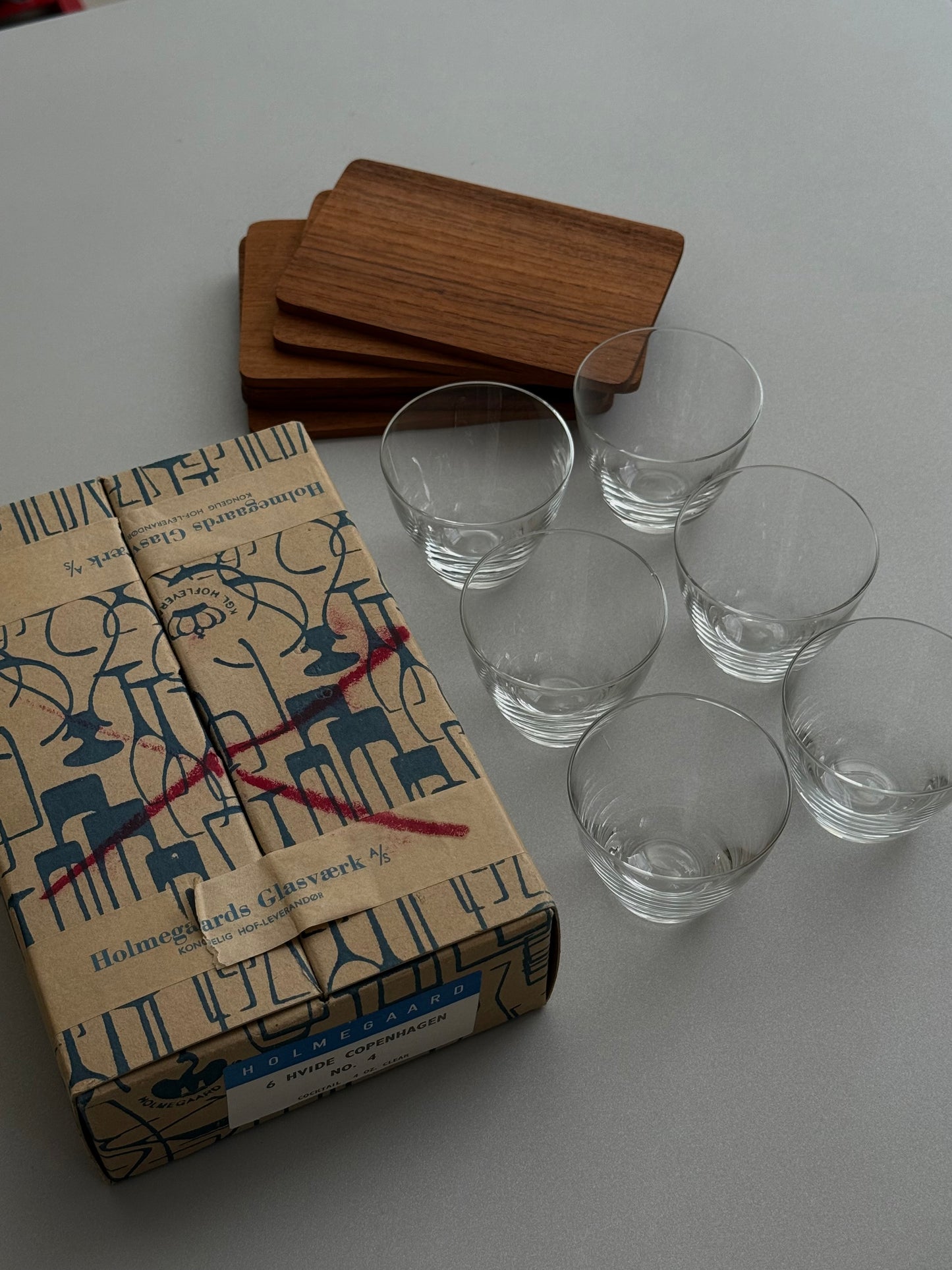 Coffret de 6 verres à cocktail par Holmegaard