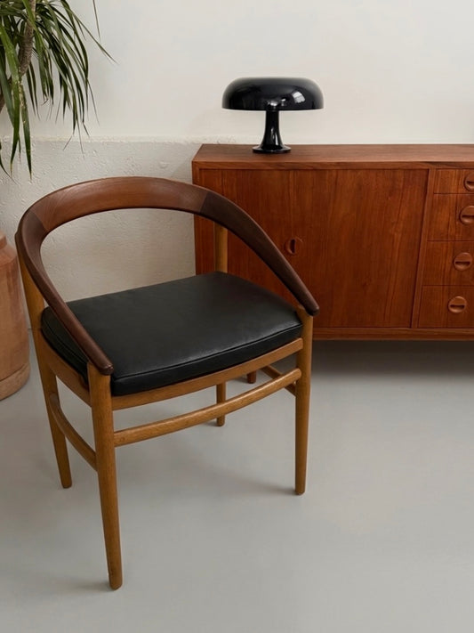 Teak and oak chair by Brockmann Petersen for Poul Jeppesens Møbelfabrik