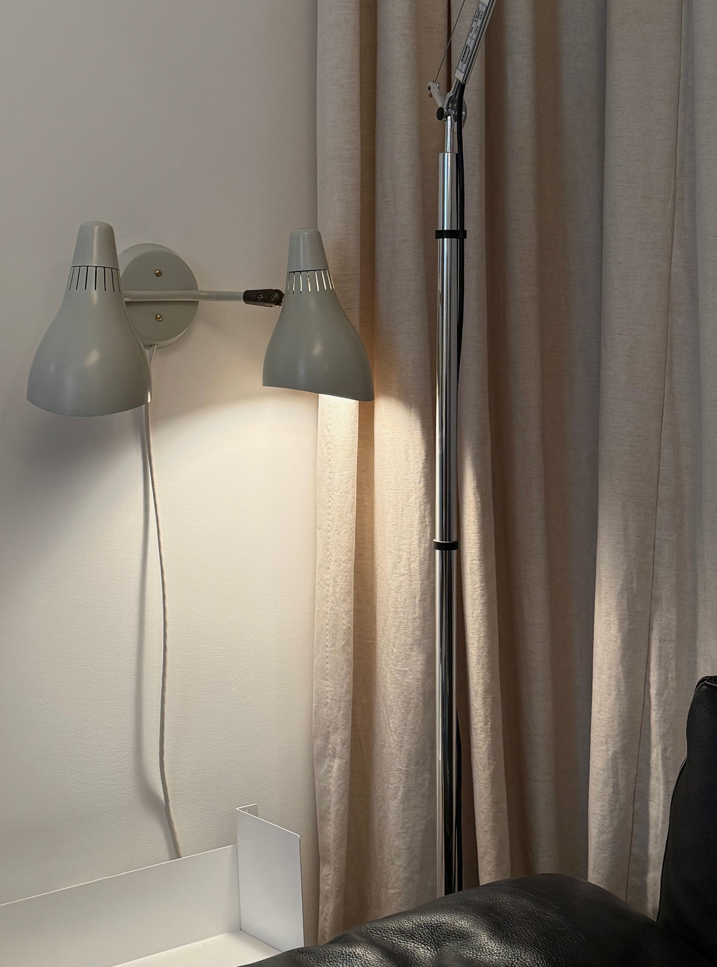 Double wall sconce by Gerald Thurston for Lightolier