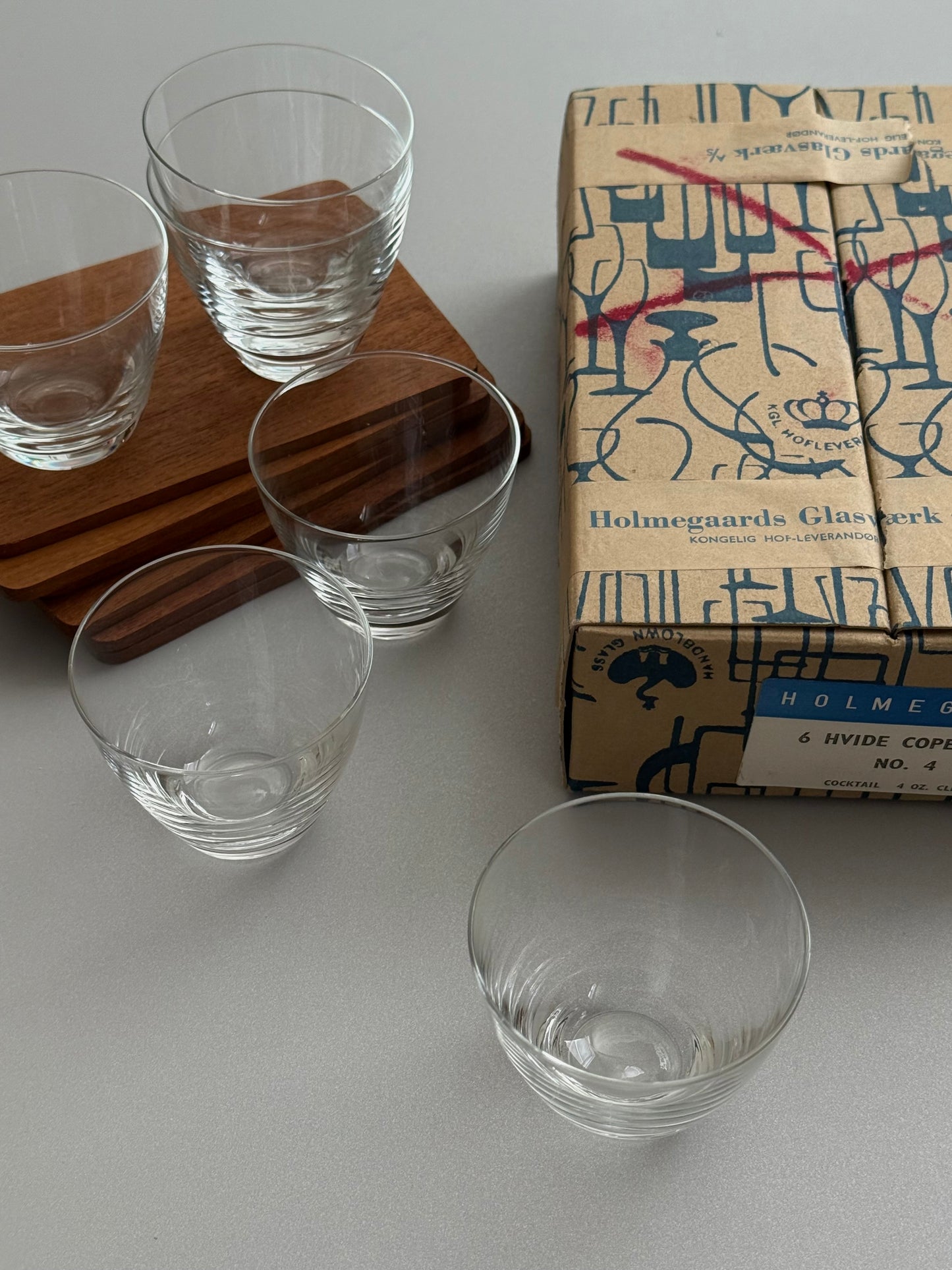 Coffret de 6 verres à cocktail par Holmegaard