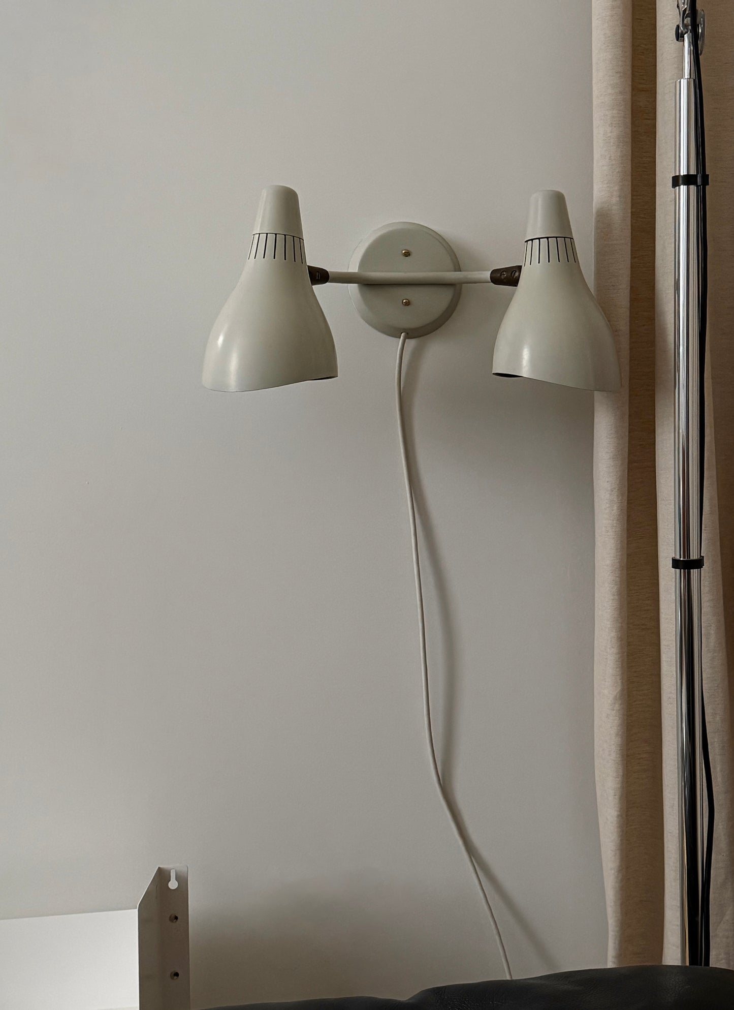 Double wall sconce by Gerald Thurston for Lightolier