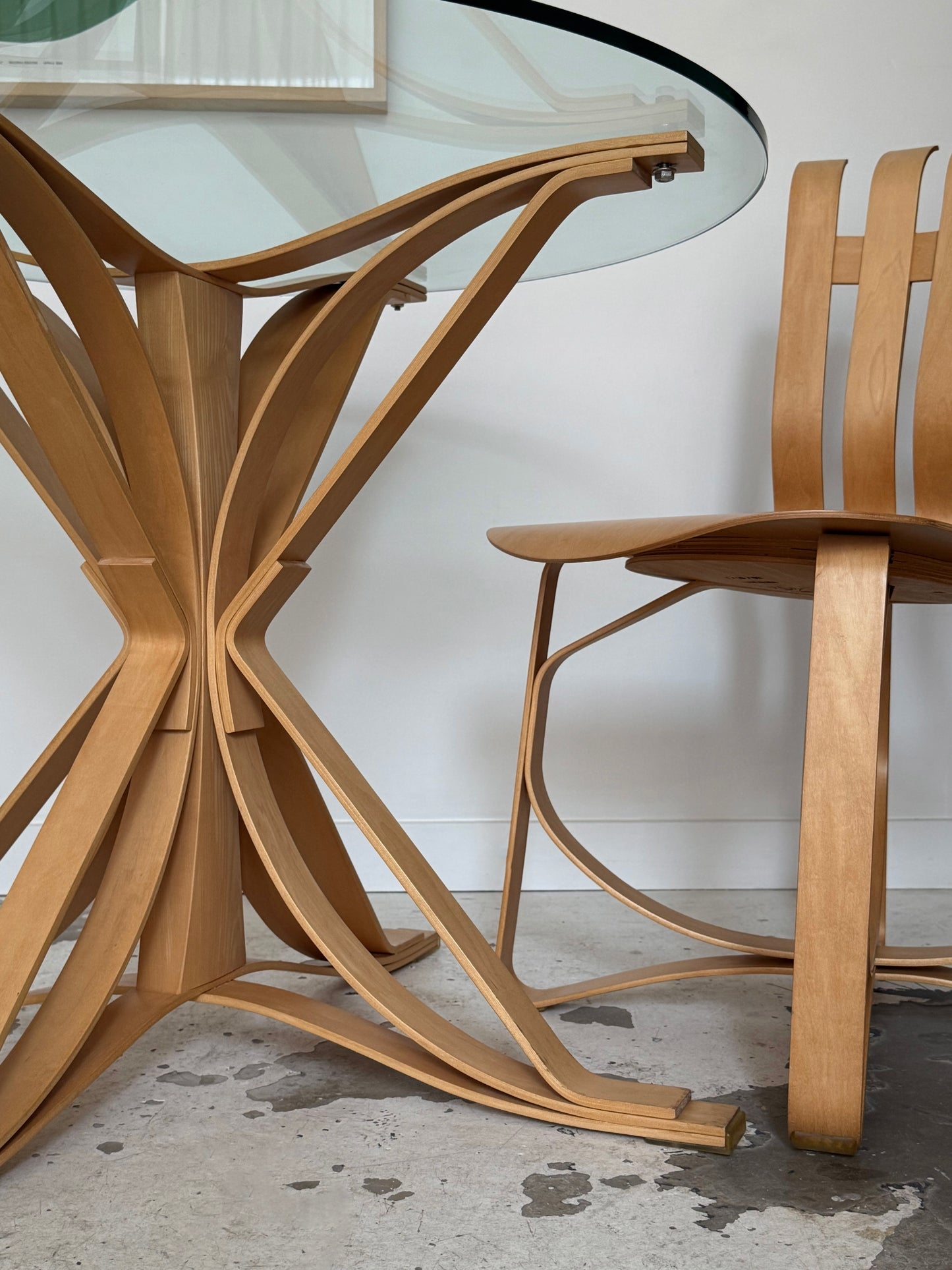 Dining set by Frank Gehry for Knoll