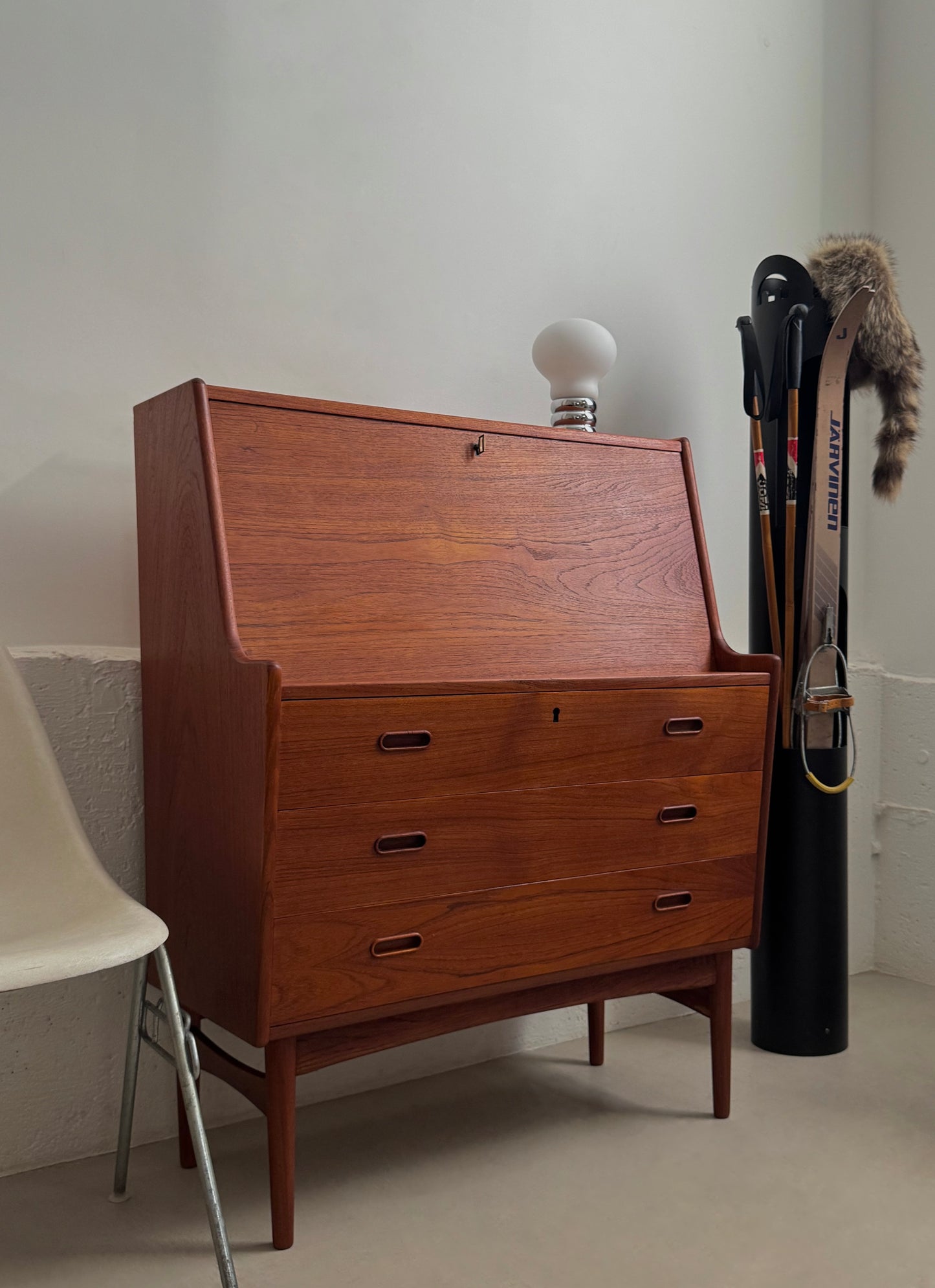 Teak secretary desk by Arne Wahl Iversen for Vinde Møbelfabrik