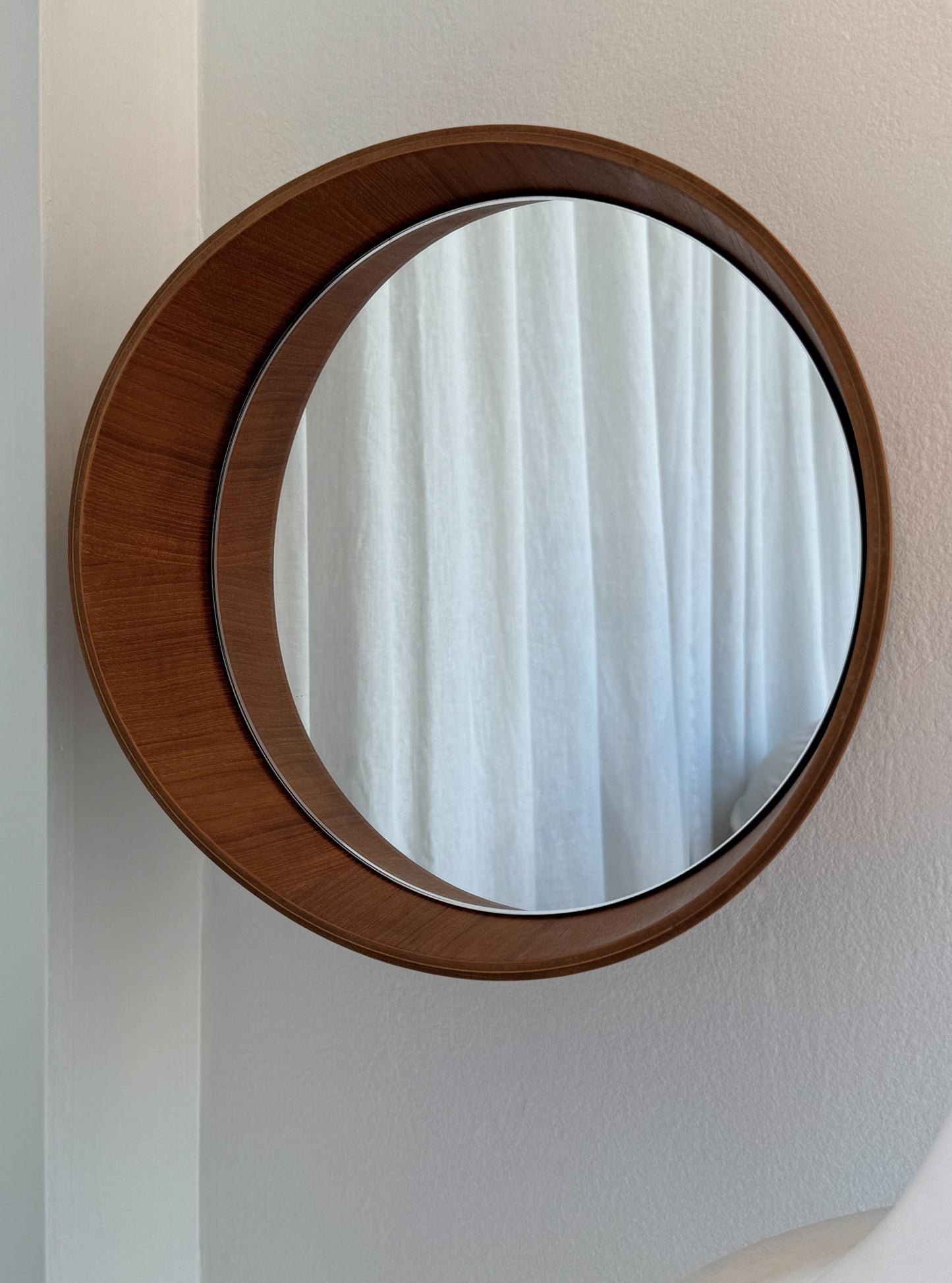 Small teak mirror