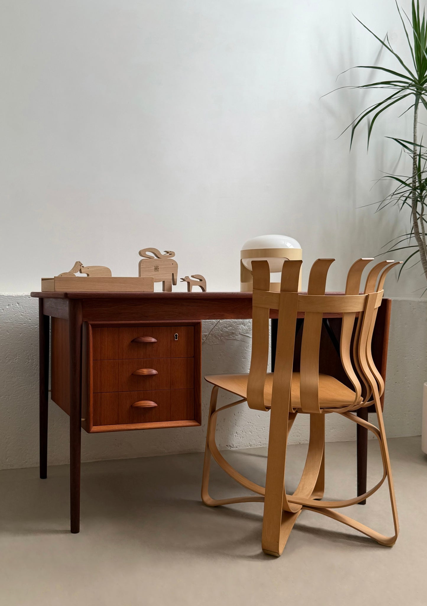 Teak desk by Erik Buch for Oddense Maskinsnedkeri A-S