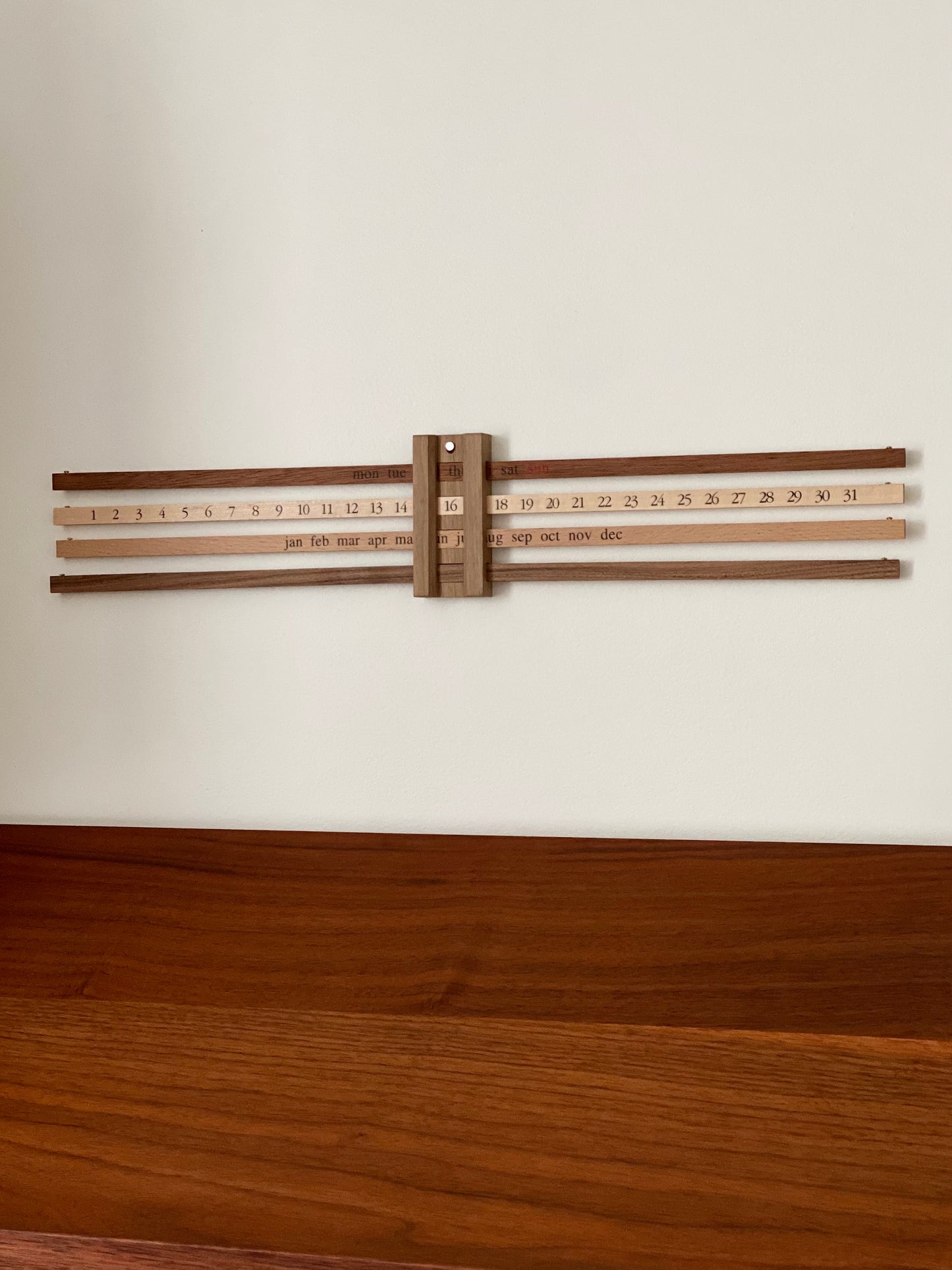 Perpetual Wall Calendar, Calendario Bilancia by Enzo Mari