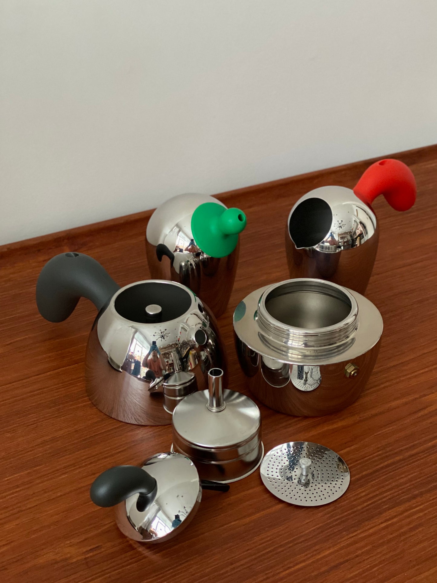 Ensemble cafetière, sucrier et crémier par Alessi