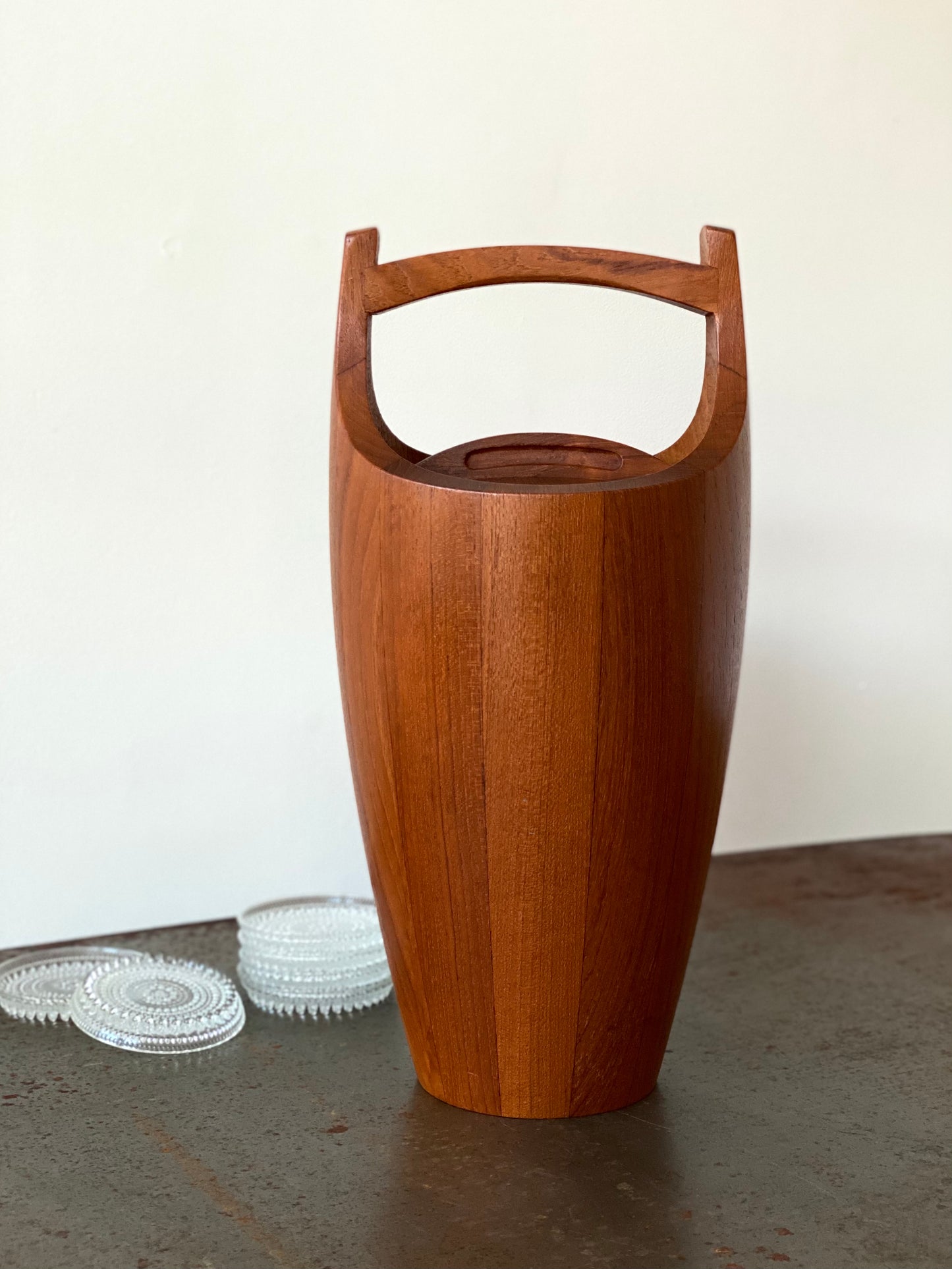 Teak ice bucket by Jens Quistgaard for Dansk