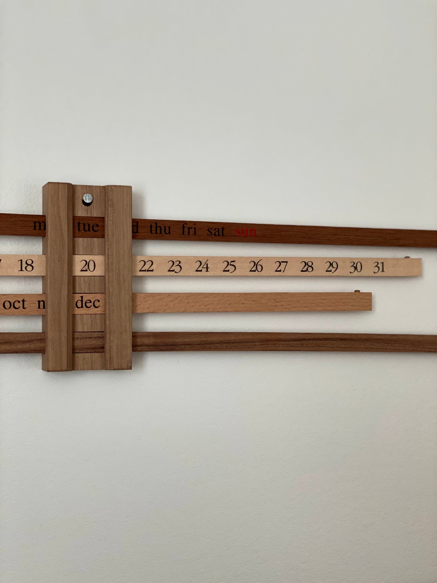 Perpetual Wall Calendar, Calendario Bilancia by Enzo Mari