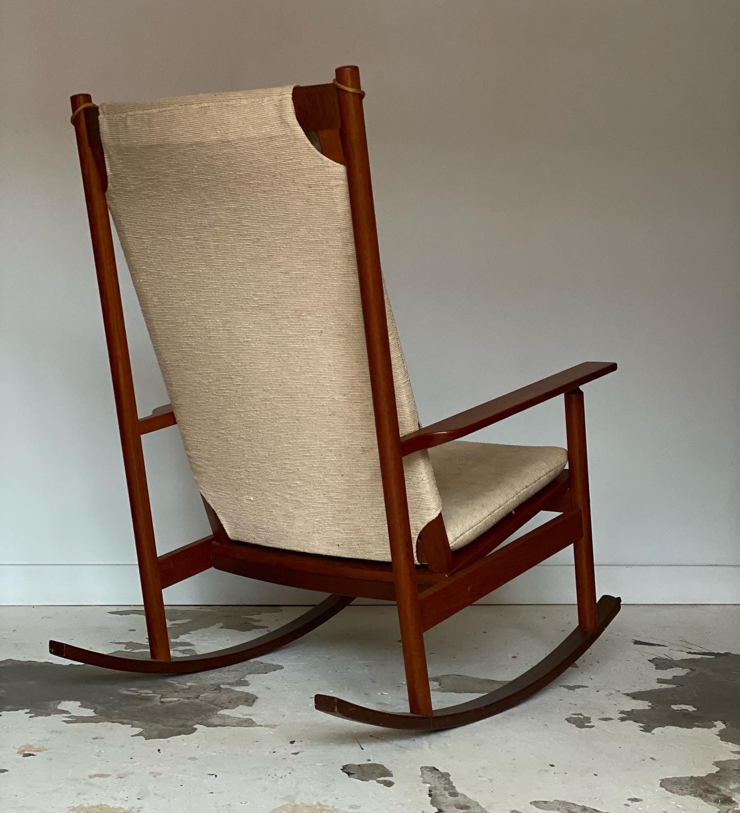 Teak rocking chair by Hans Olsen for Juul Kristensen