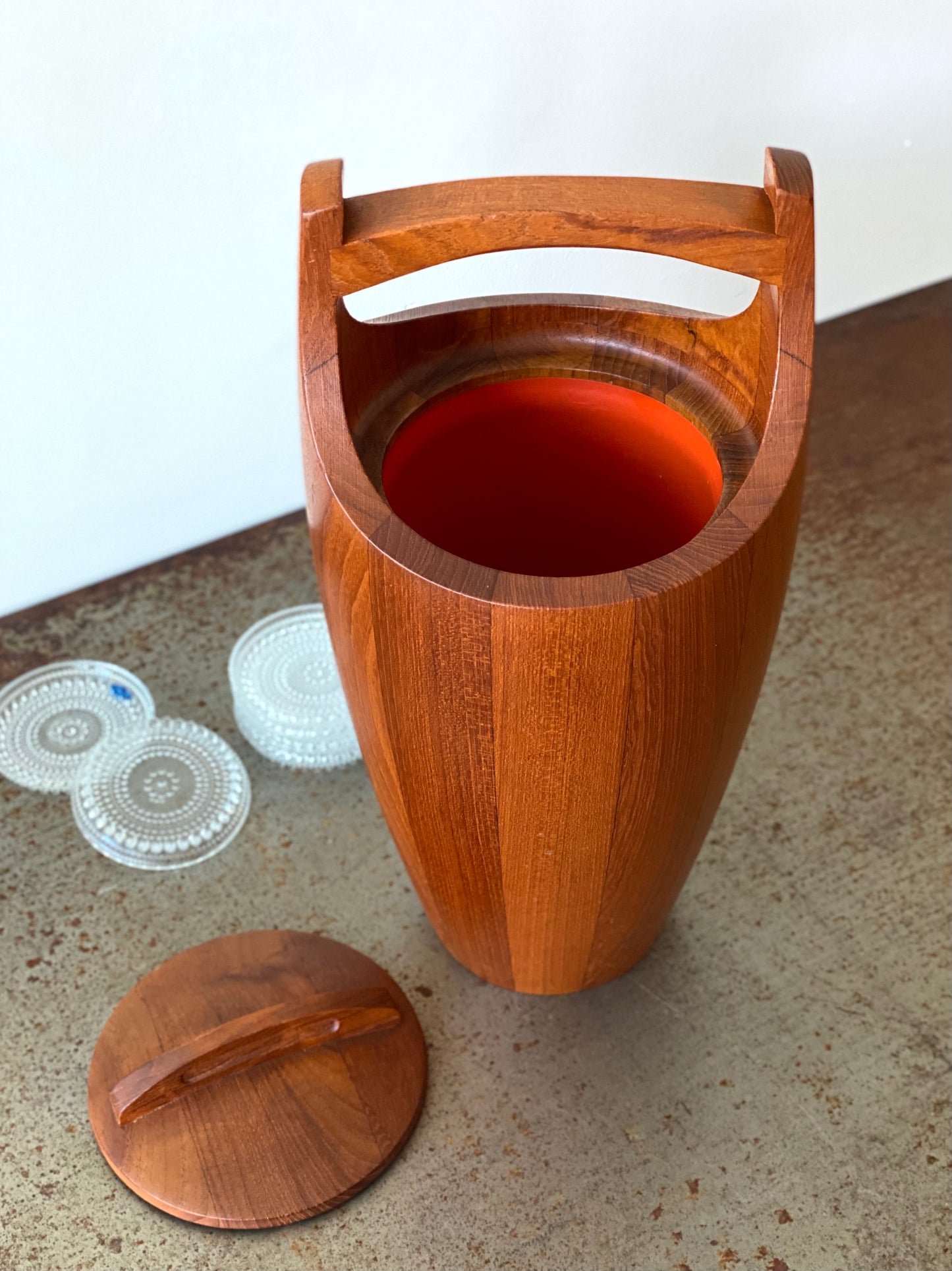 Teak ice bucket by Jens Quistgaard for Dansk