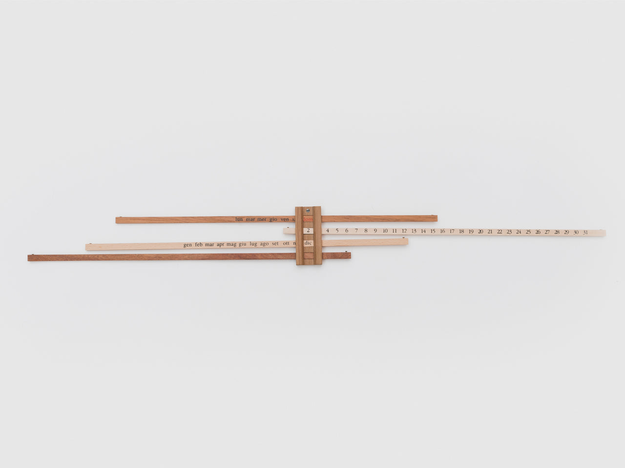 Perpetual Wall Calendar, Calendario Bilancia by Enzo Mari