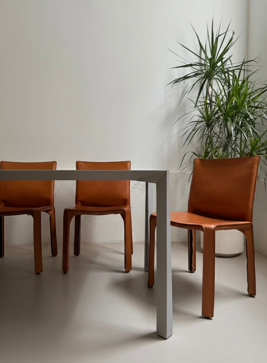 Sets of four Cab 412 chairs by Mario Bellini for Cassina