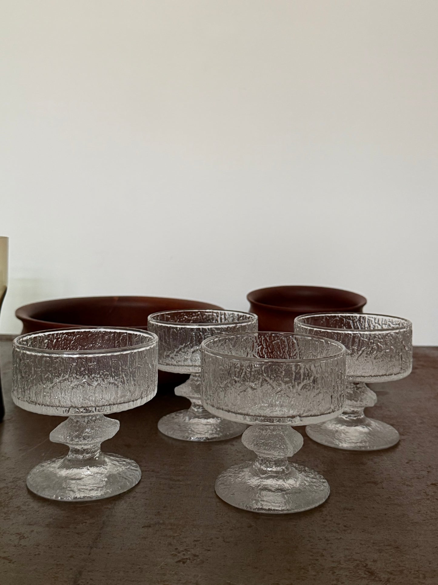 Set of 4 footed bowls by Timo Sarpaneva for Iittala