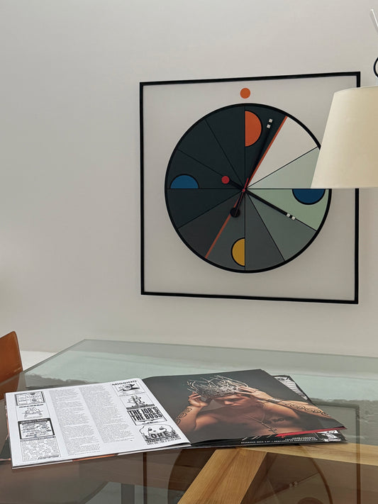 Extra-large wall clock by Kurt B. Delbanco for Morphos