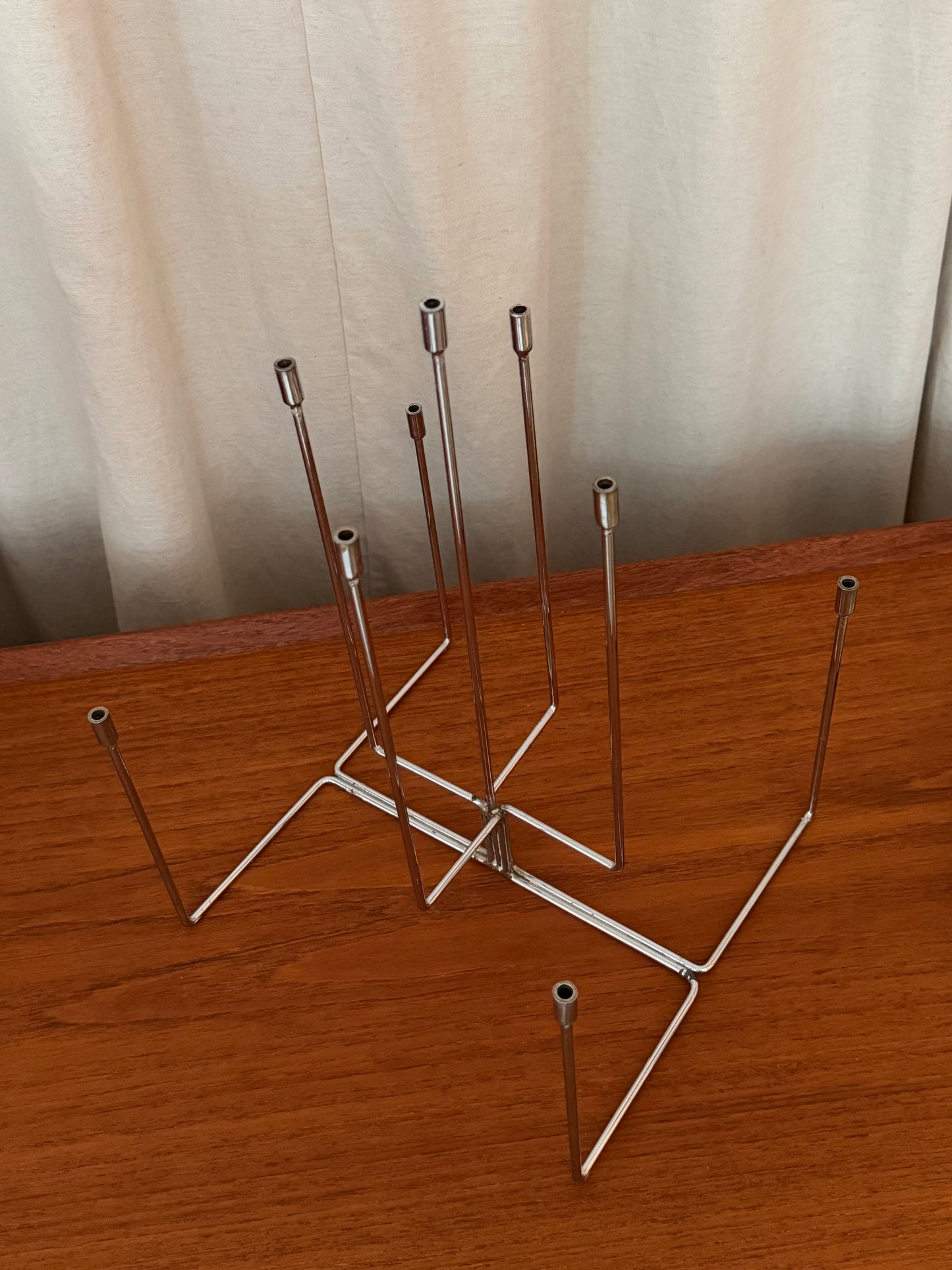 Vintage chrome candleholder