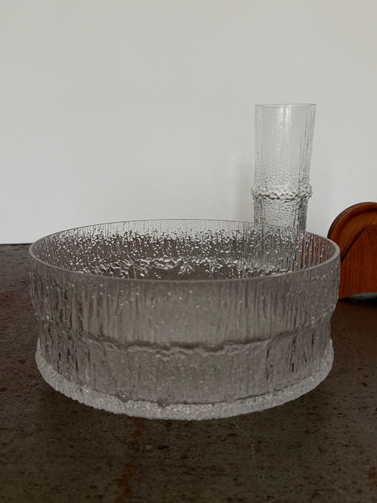 Large crystal bowl by Tapio Wirkkala for Iittala