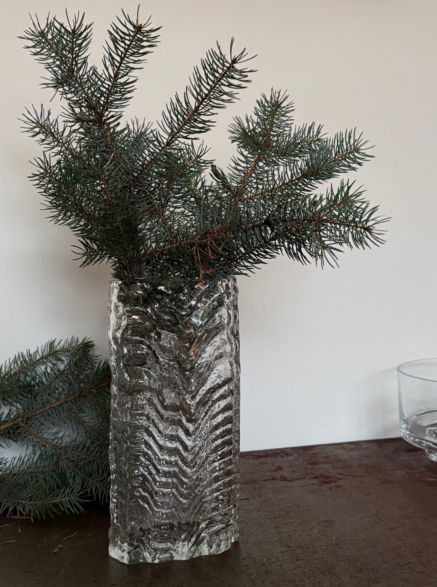 Tall glass vase by Martin Freyer for Rosenthal