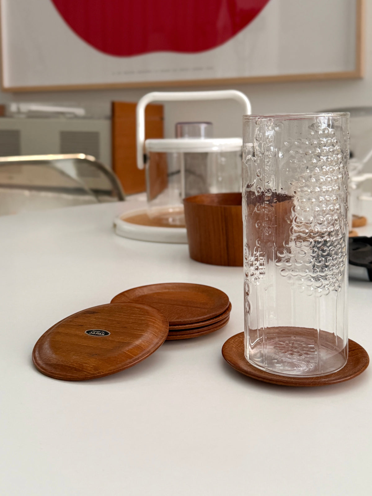 Teak coasters