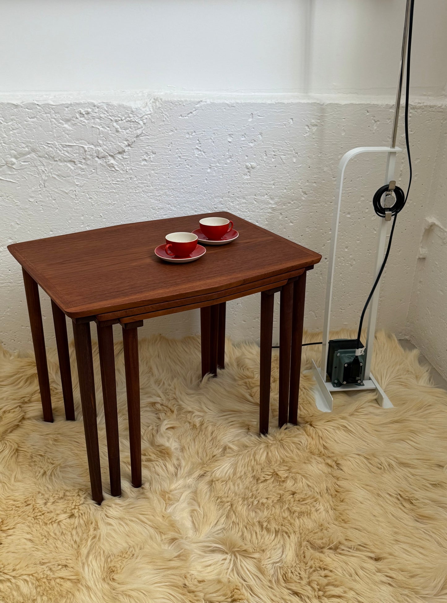 Set of 3 teak nesting tables