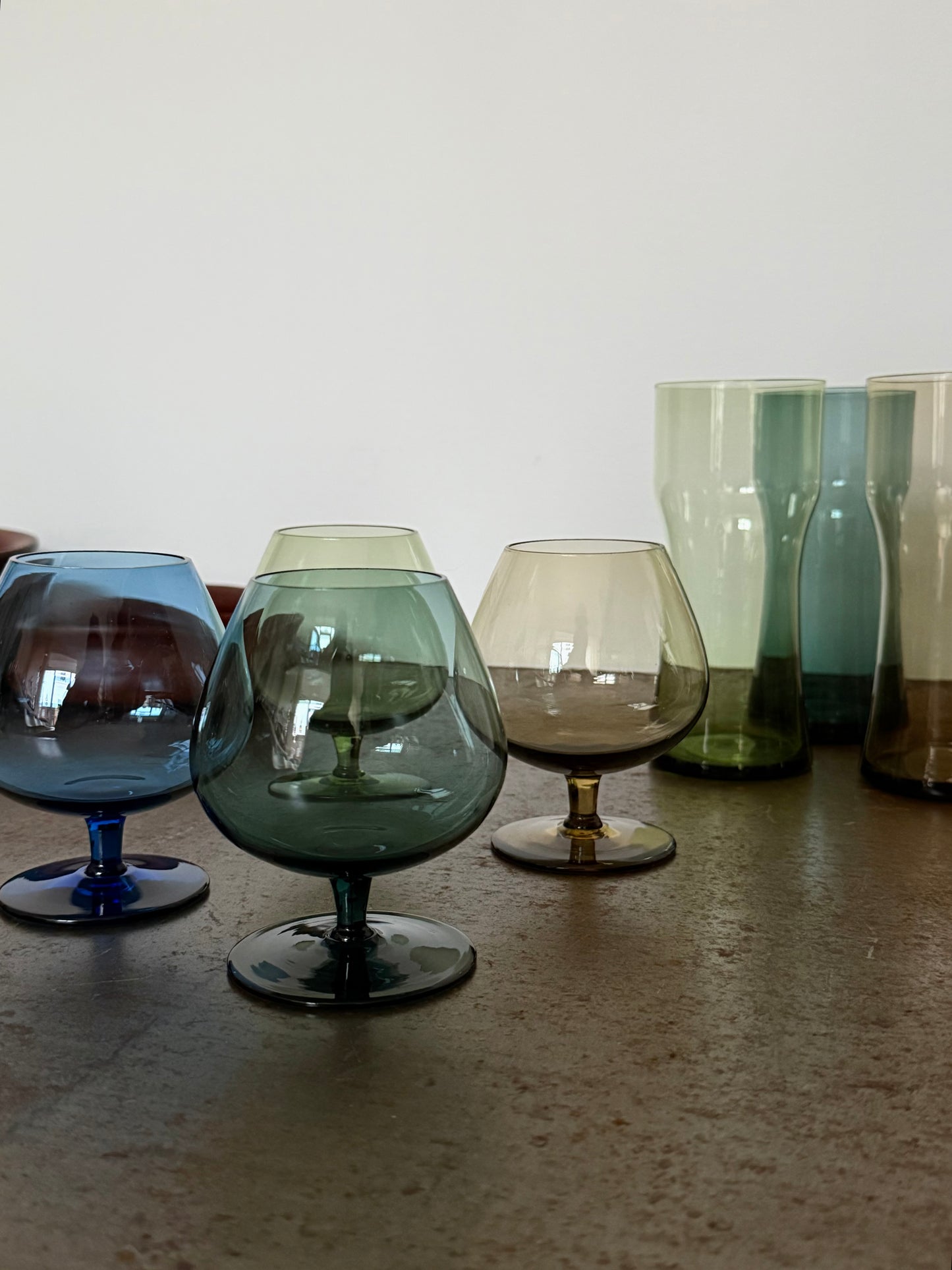 Set of four snifter glasses by Boussu