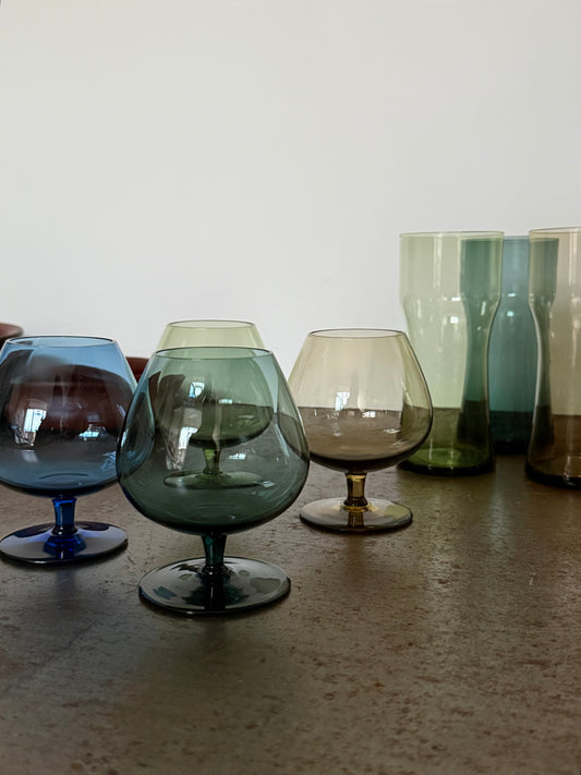 Set of four snifter glasses by Boussu