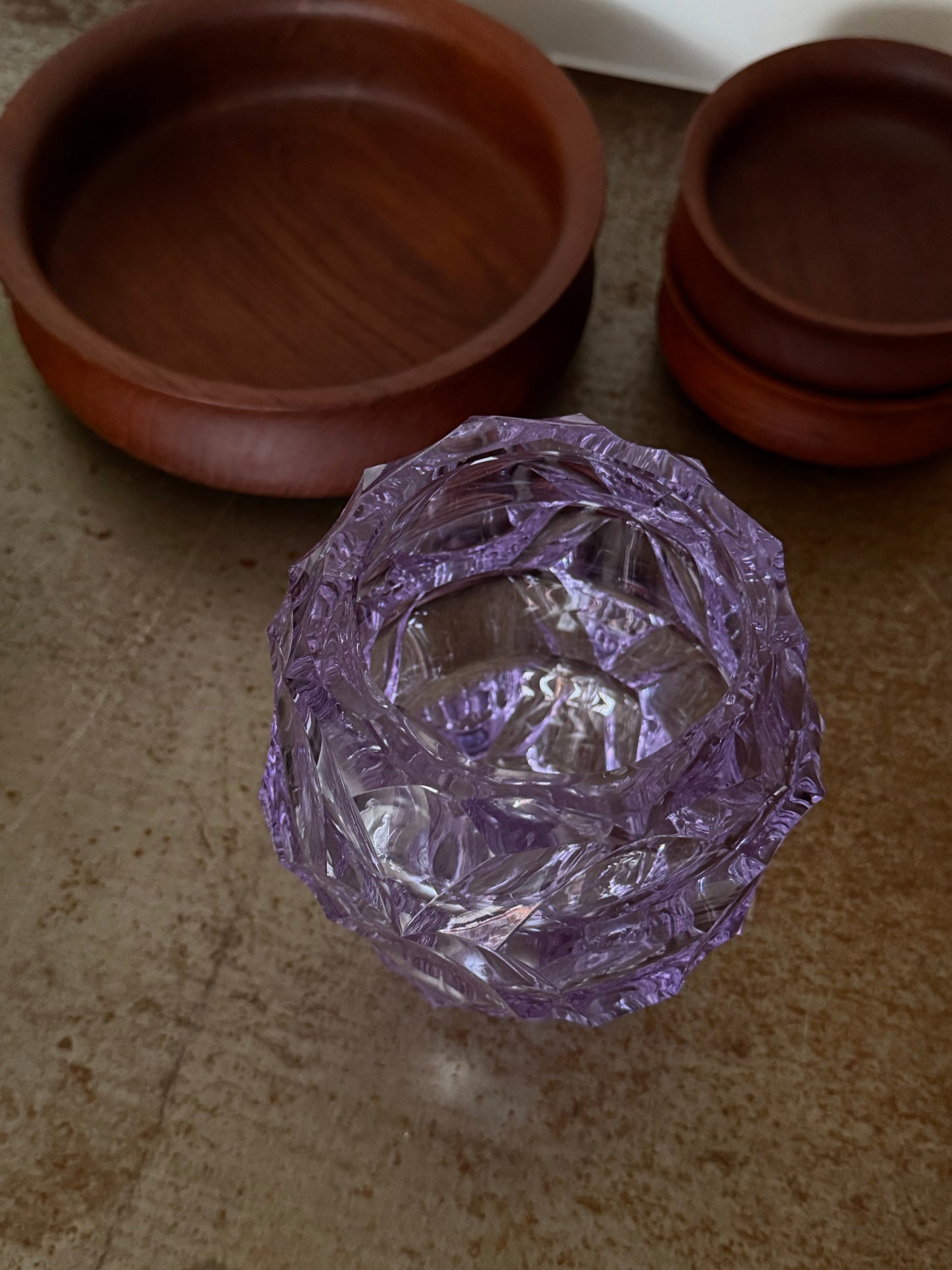 Amethyst Bohemian glass vase