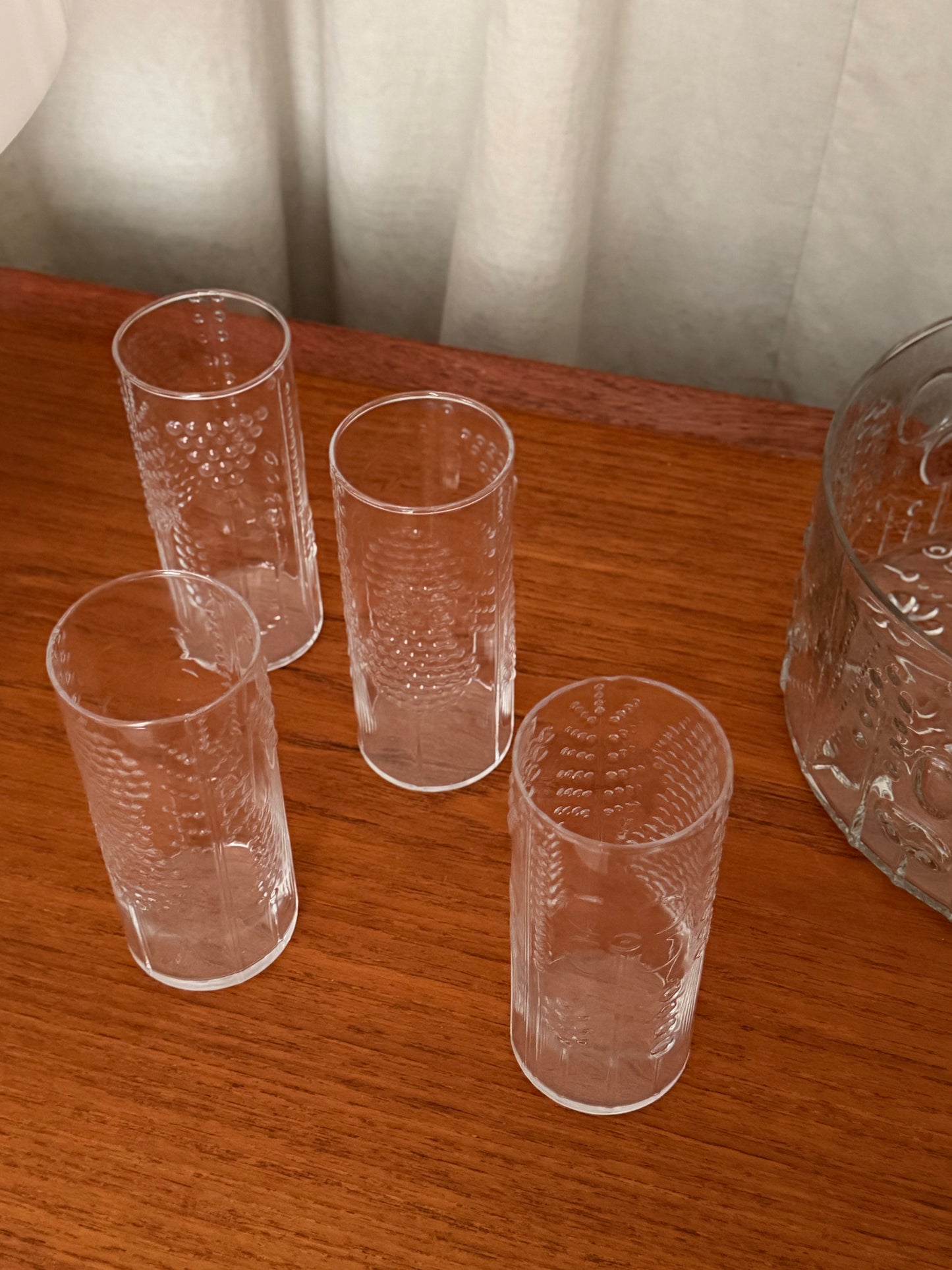 Set of 4 glasses by Oiva Toikka for Nuutajärvi