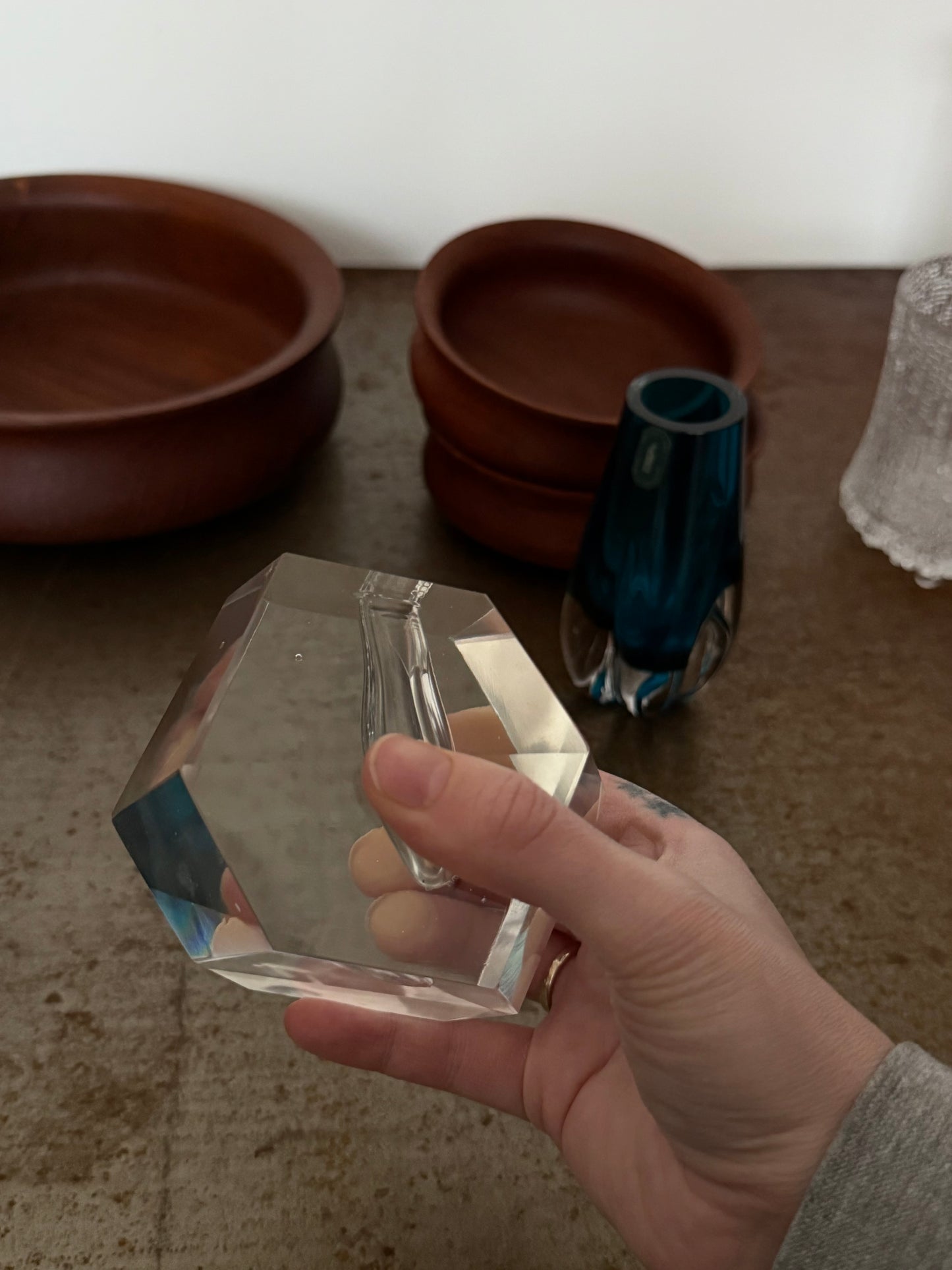 Faceted soliflore vase by Timo Sarpaneva for Iittala
