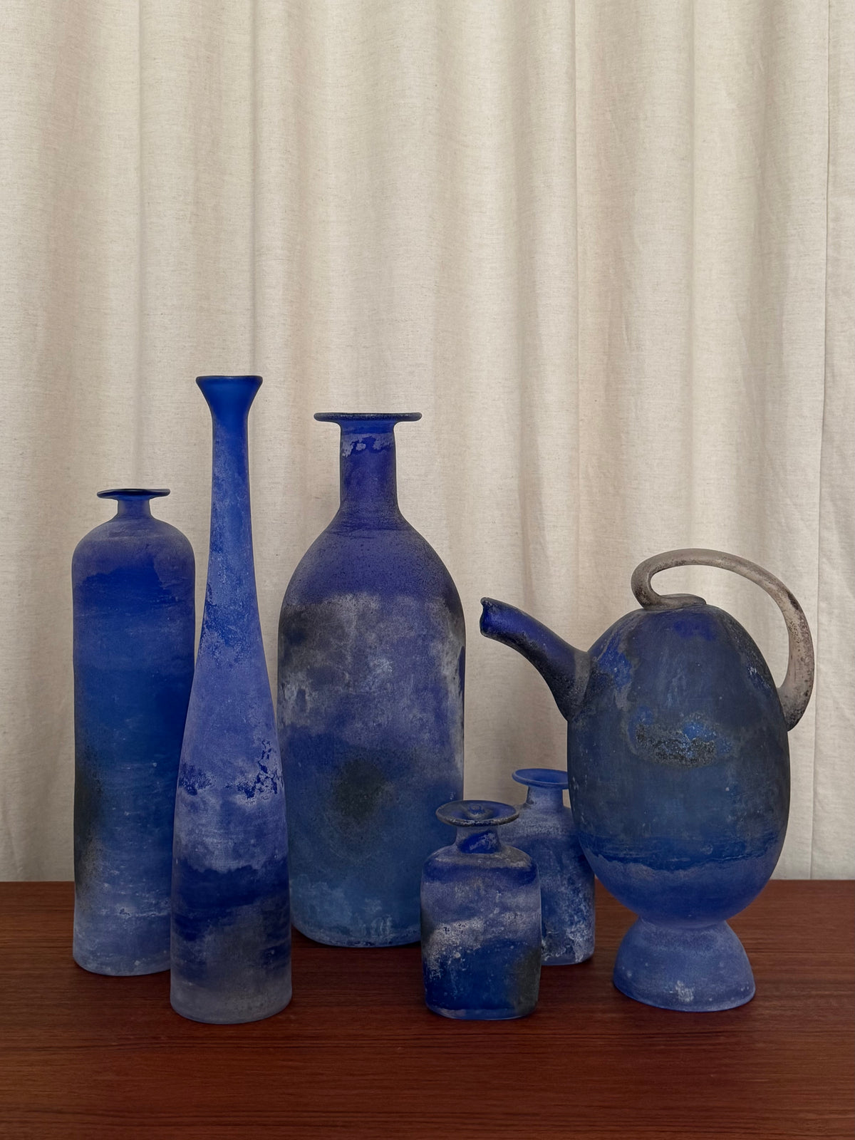 Set of 6 Scavo vases by Cenedese