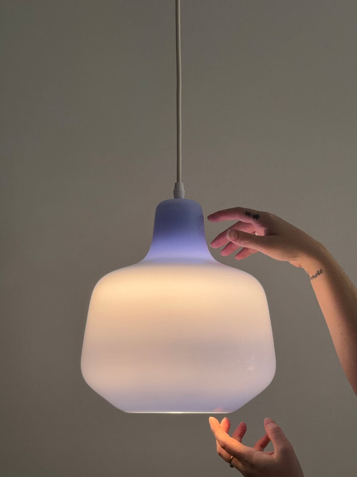 Swedish cased glass suspension lamps